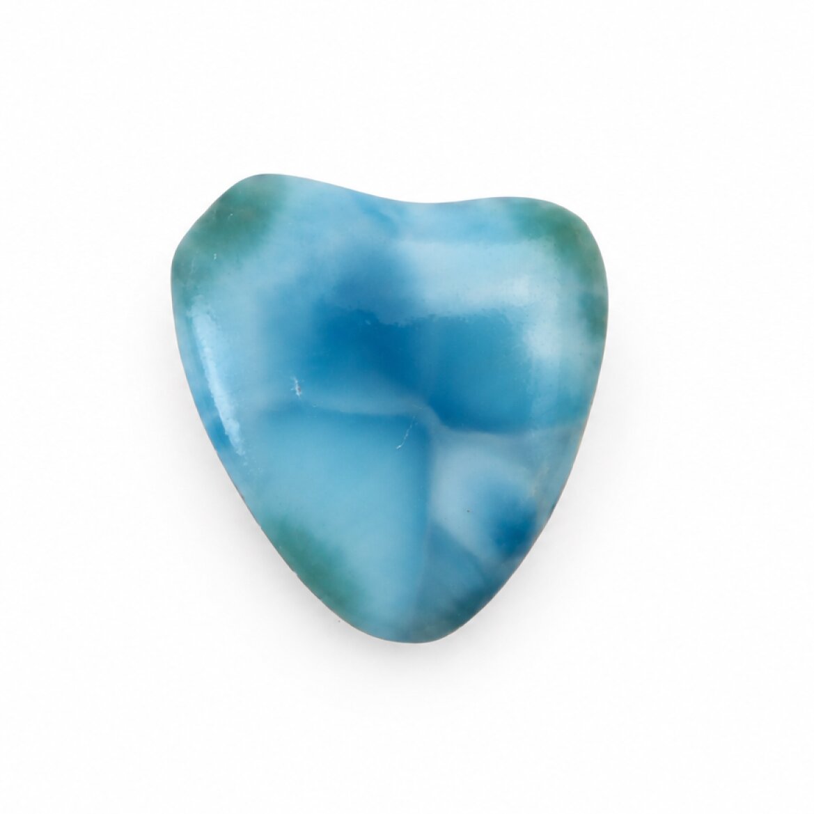Genuine Deep Blue Larimar Heart Stone 20mm
