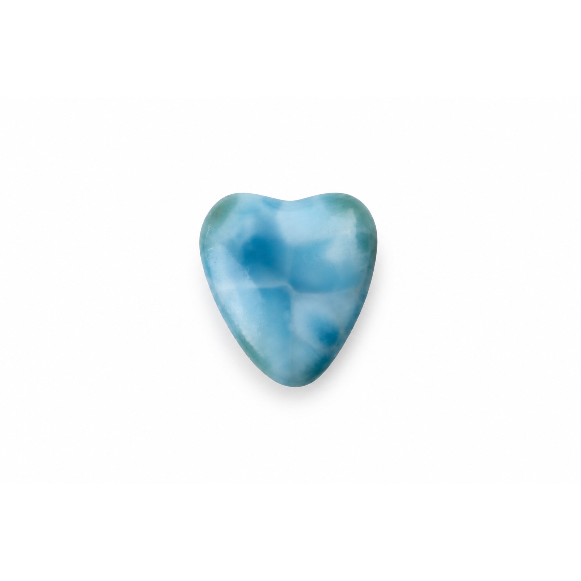 Genuine Deep Blue Larimar Heart Stone 20mm – photo 3