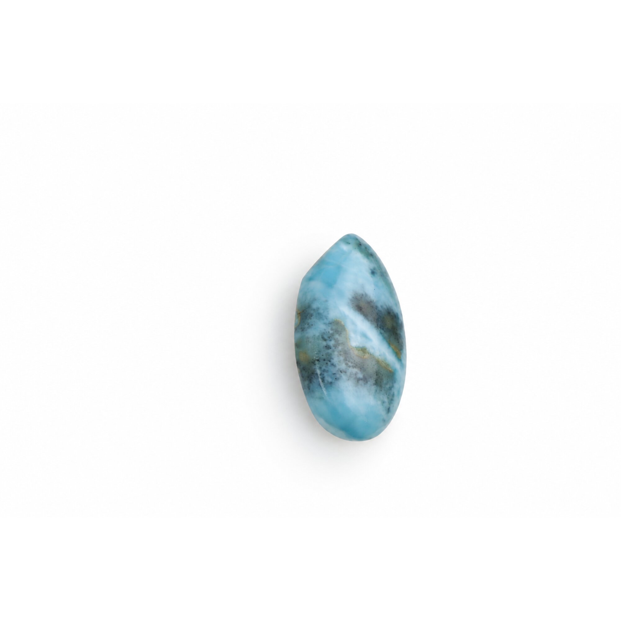 Handcrafted Polished: Natural Dominican Larimar Cabochon 33mm – photo 4