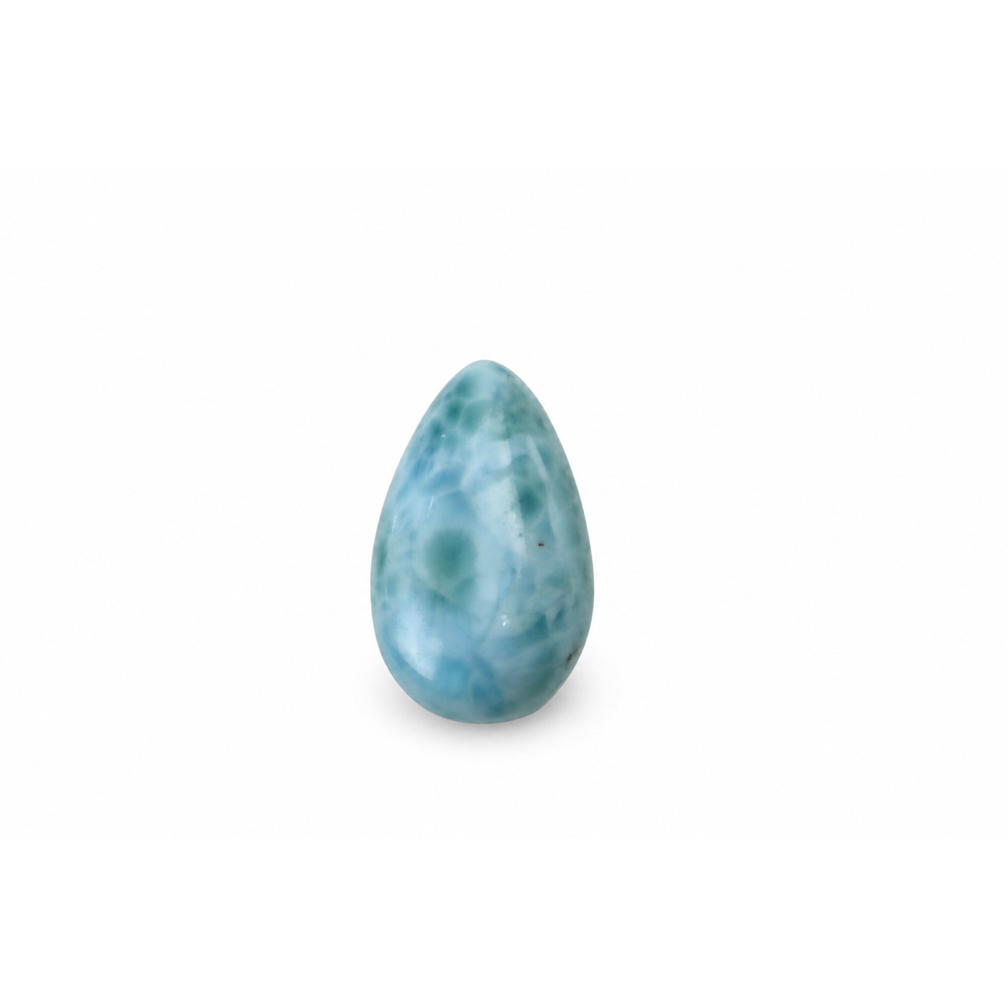 Handcrafted Polished: Natural Dominican Larimar Cabochon 30mm – photo 3