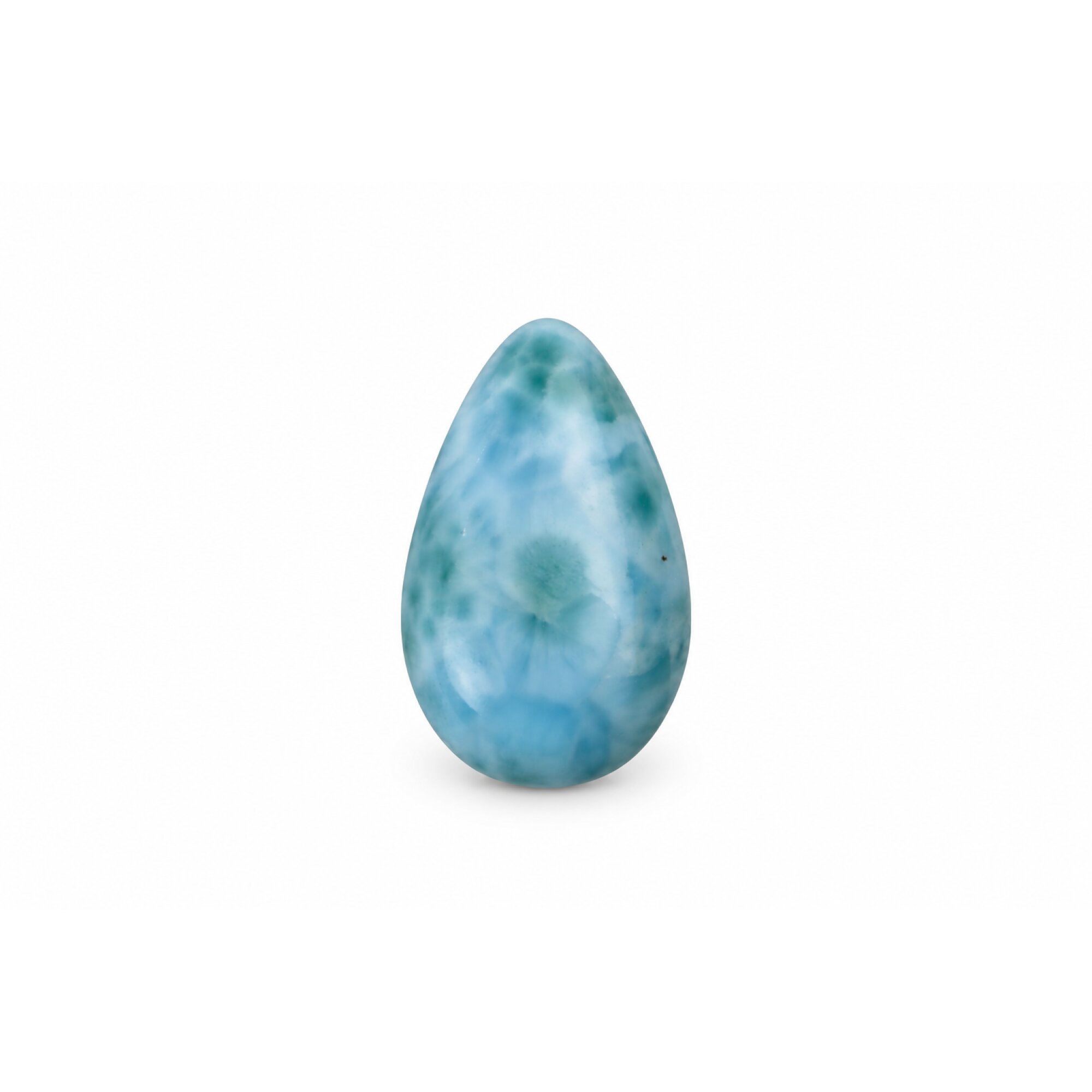 Handcrafted Polished: Natural Dominican Larimar Cabochon 30mm – photo 5