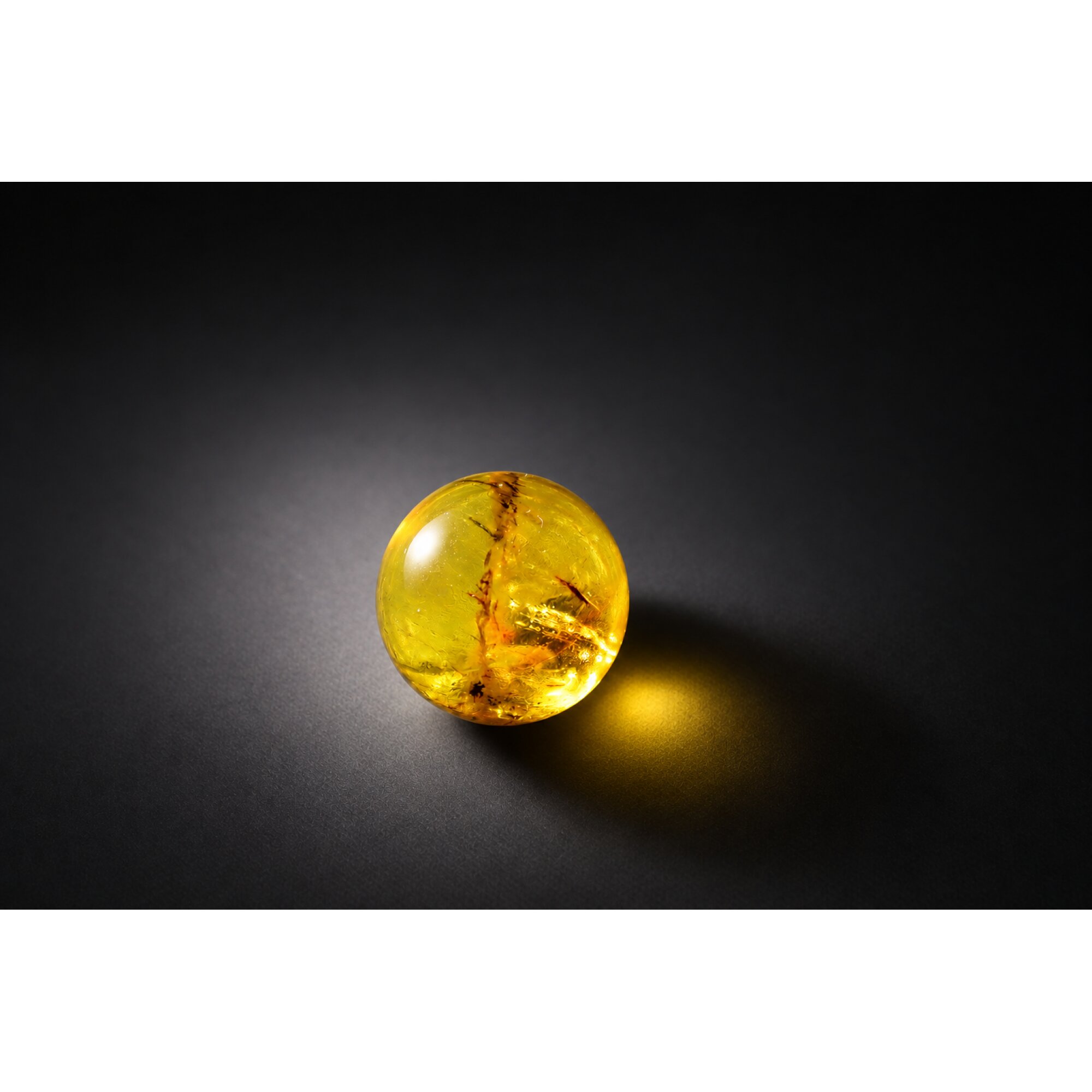 Pure natural orange green Dominican amber bead 19.75mm – photo 5