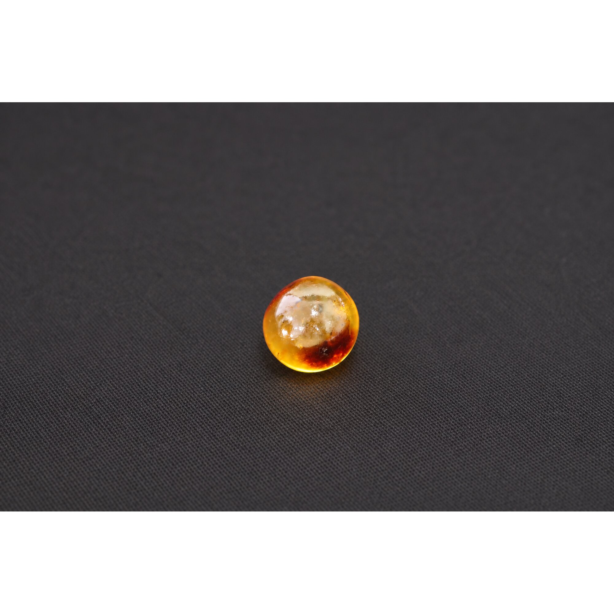 Earth mined yellow orange Dominican amber sphere/ball 18.5mm – photo 5