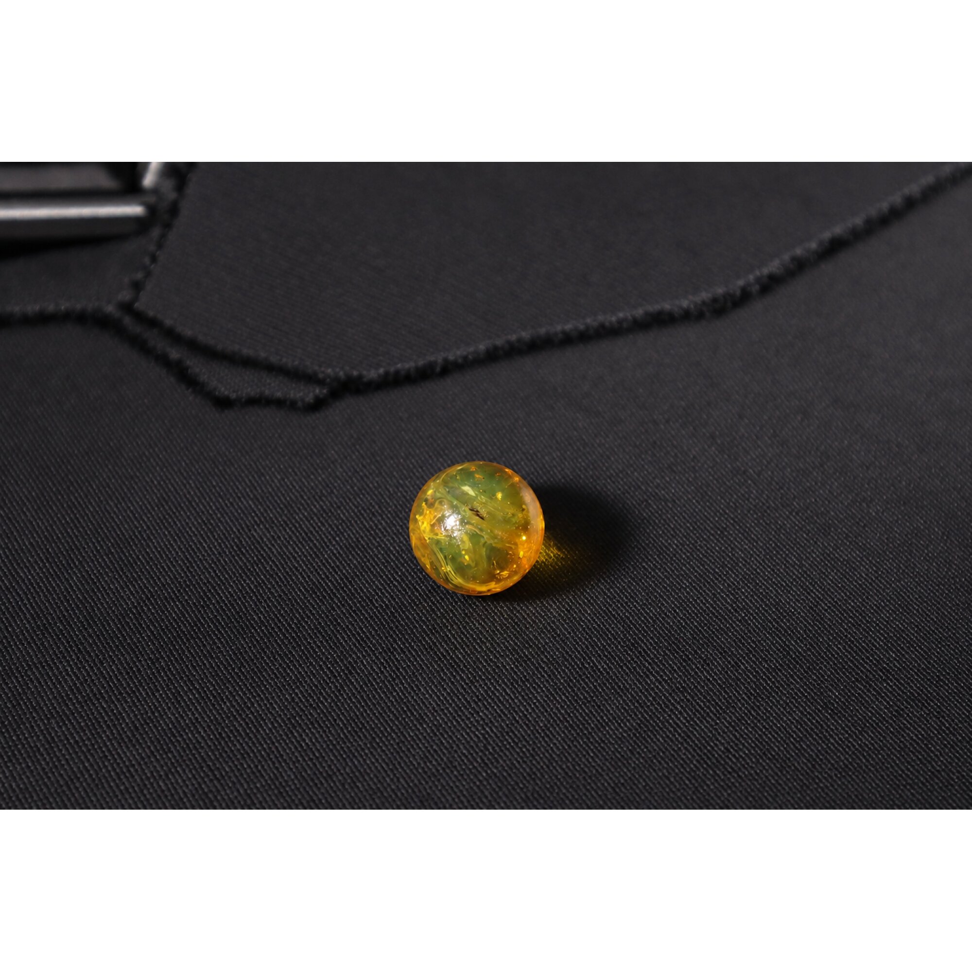 Earth mined yellow orange Dominican amber sphere/ball 18.5mm – photo 8