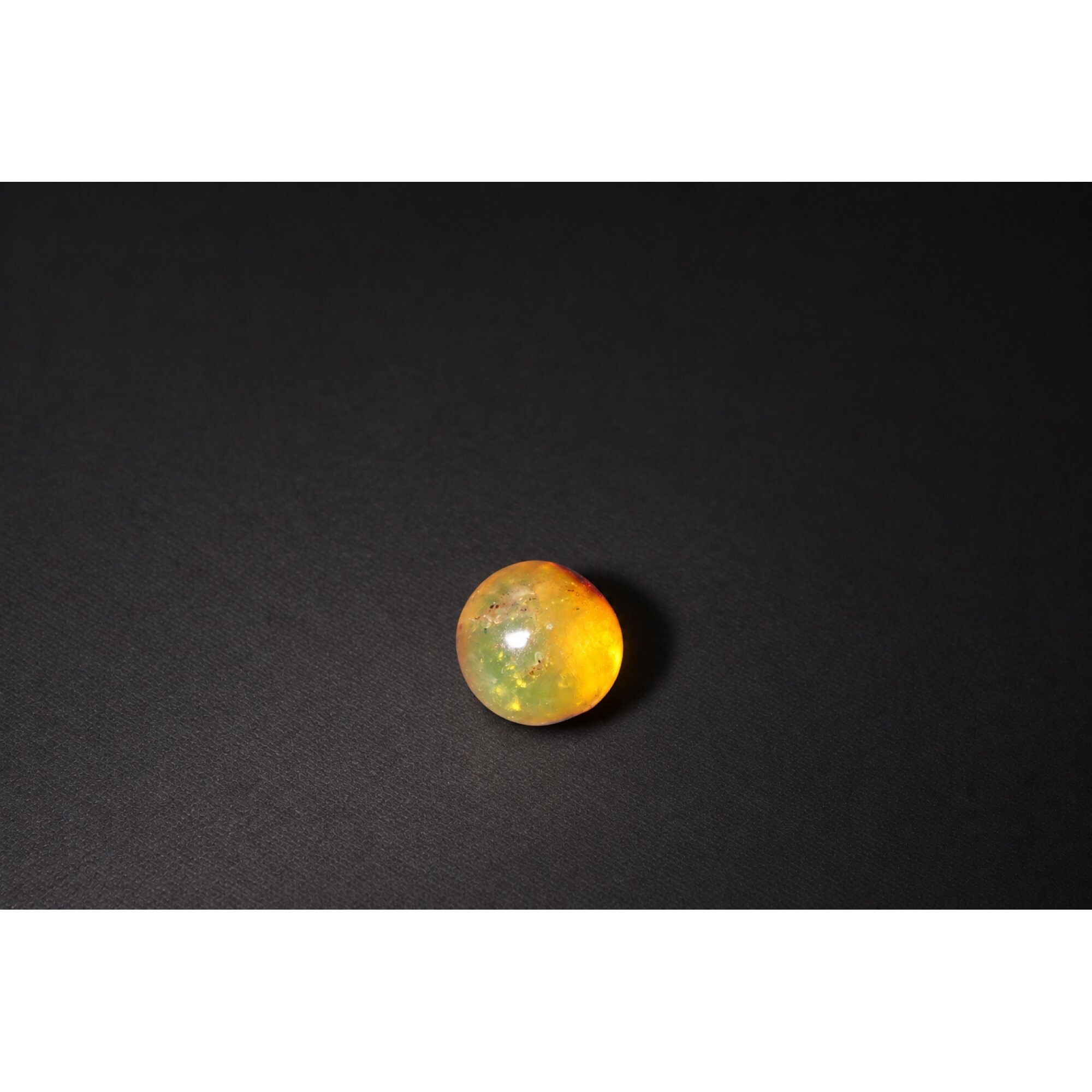 Earth mined yellow orange Dominican amber sphere/ball 18.5mm – photo 10