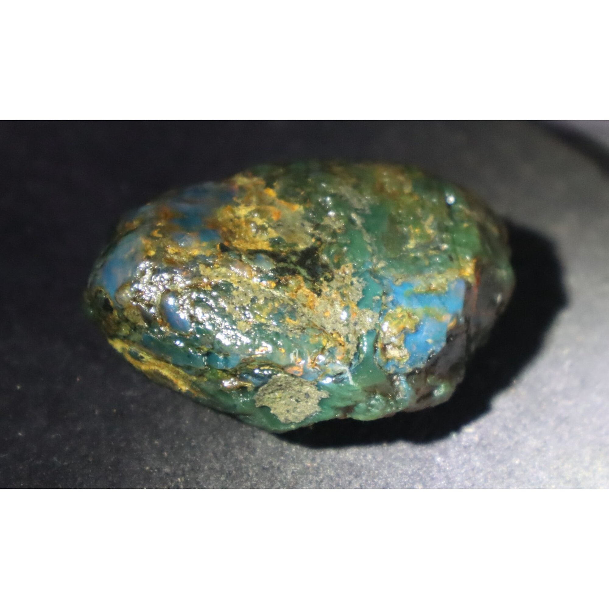 Authentic green blue rough specimen Dominican amber 55mm – photo 7