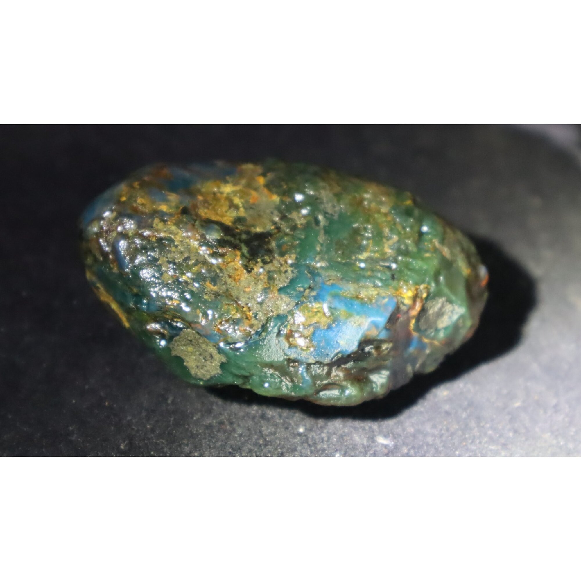 Authentic green blue rough specimen Dominican amber 55mm – photo 8