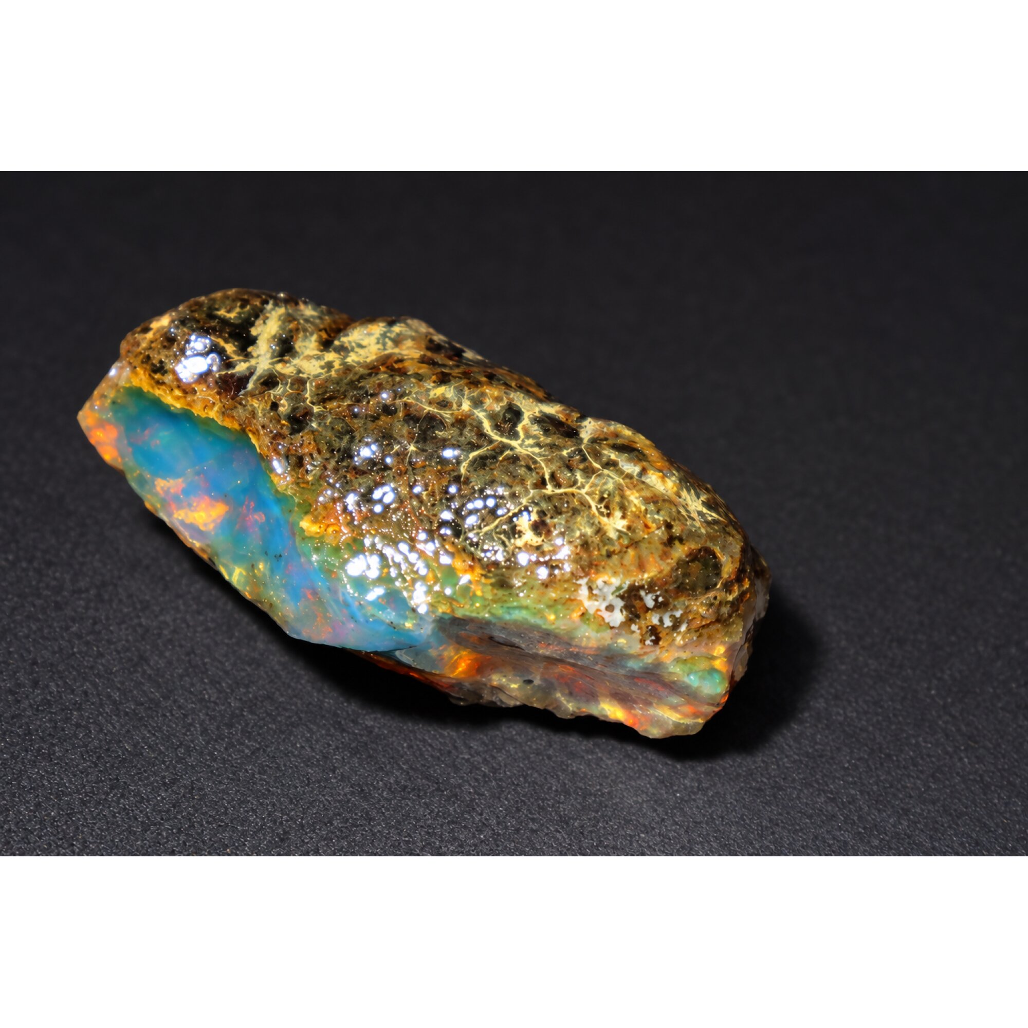 Genuine sky blue rough specimen Dominican amber 40mm – photo 14