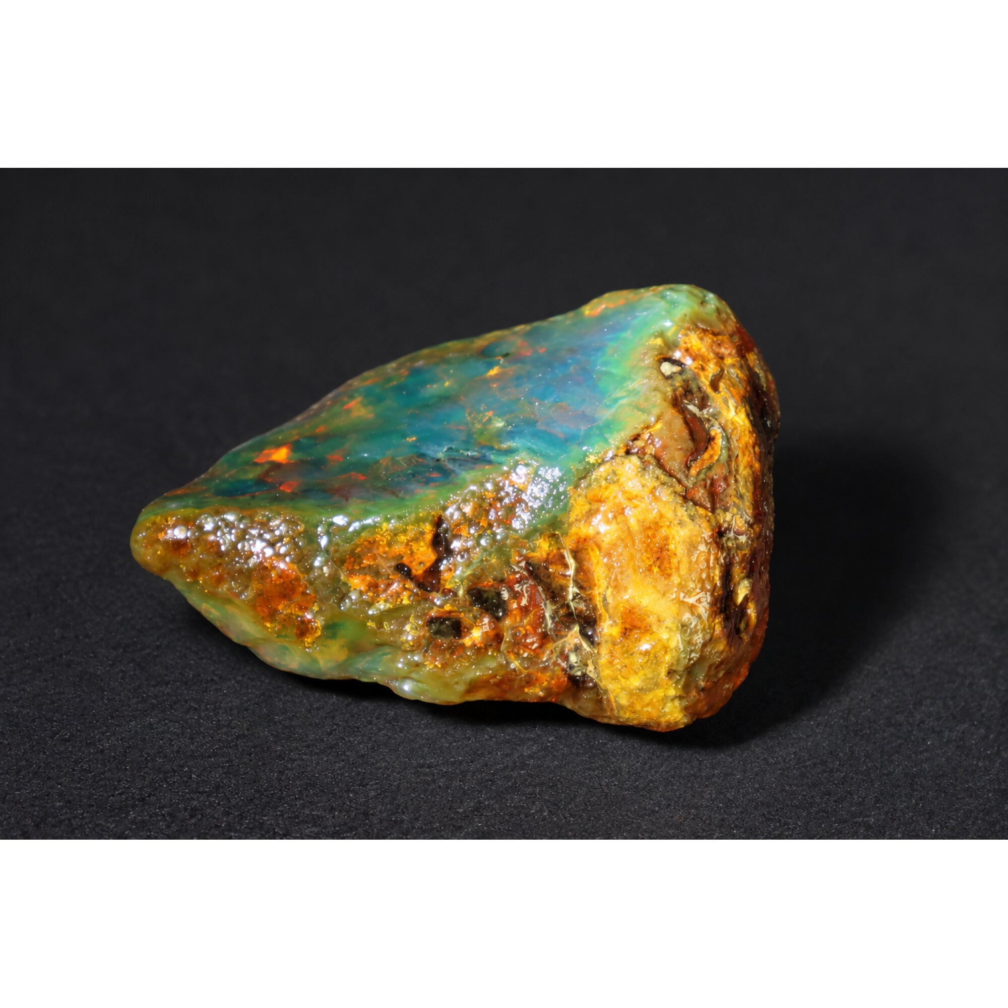 Genuine deep blue rough specimen Dominican amber 45mm – photo 3