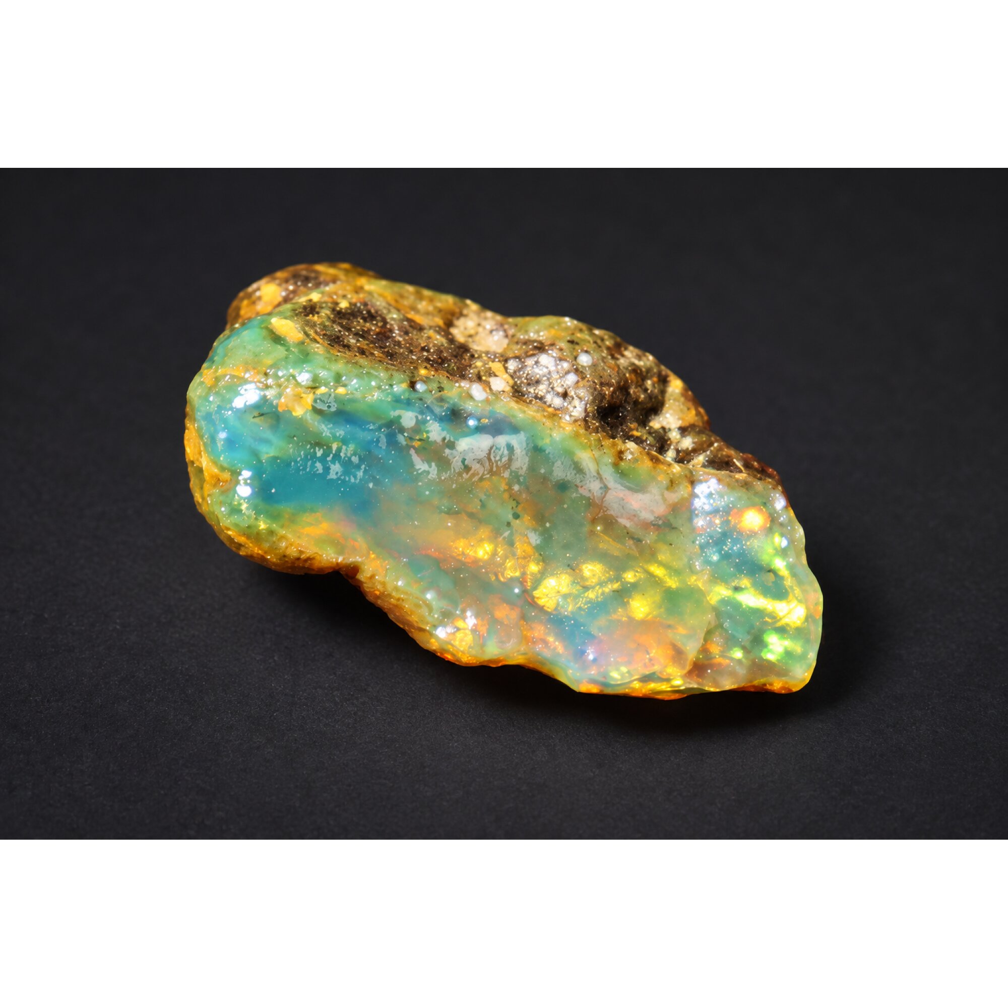 Genuine deep blue rough specimen Dominican amber 45mm – photo 10