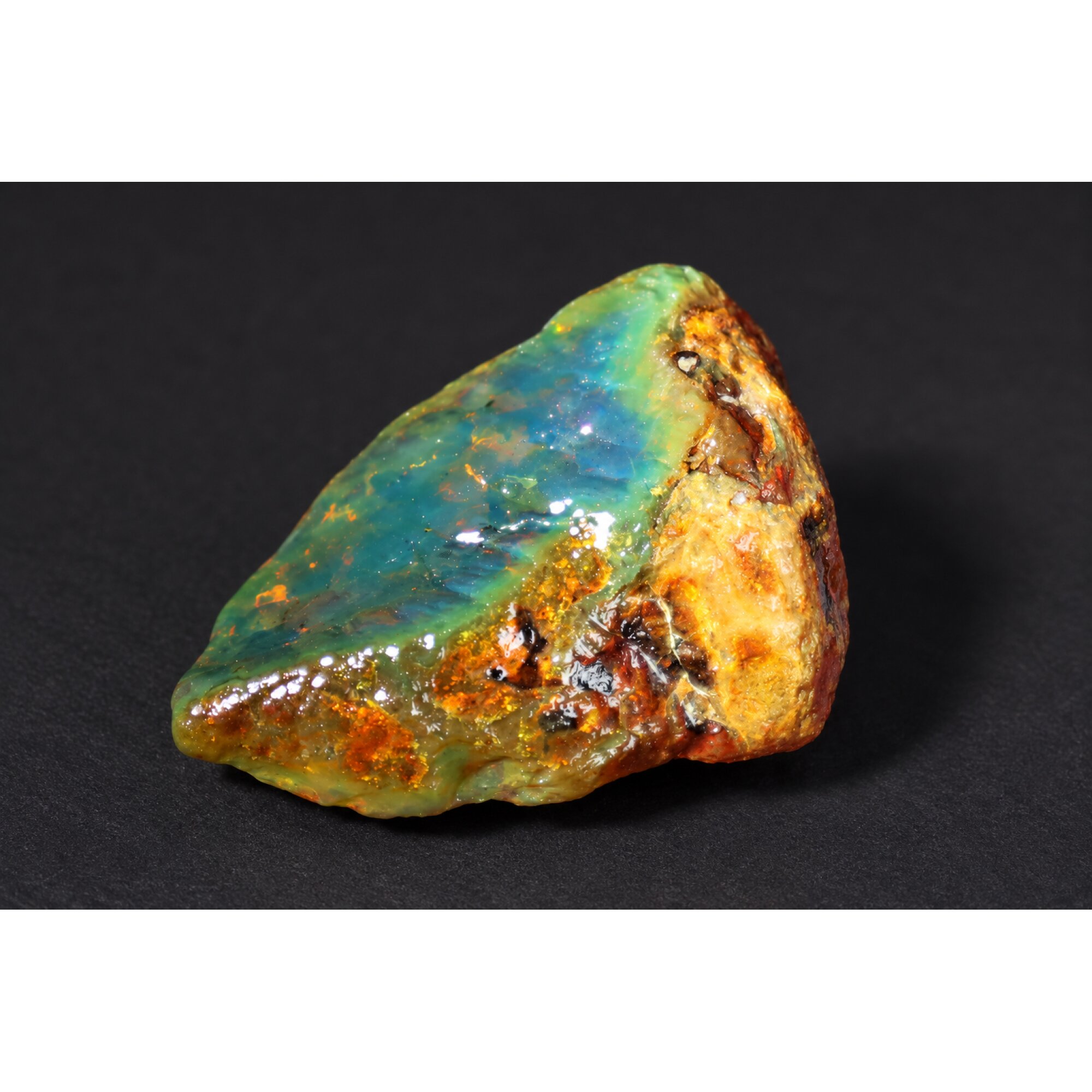 Genuine deep blue rough specimen Dominican amber 45mm – photo 16