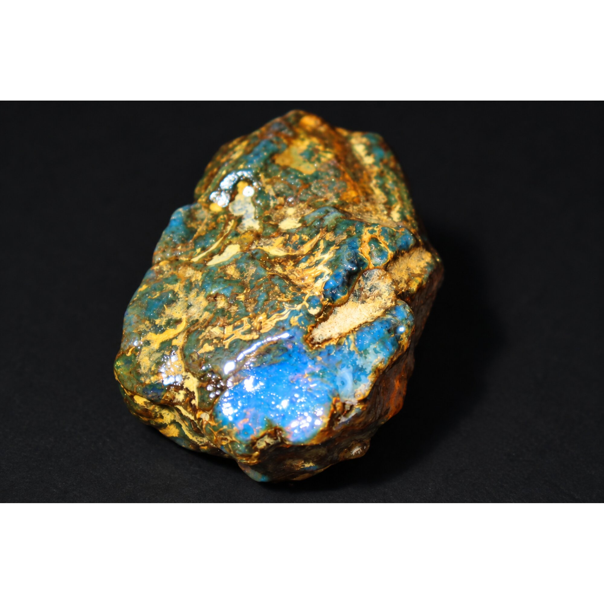 Genuine green blue rough specimen Dominican amber 50mm – photo 3