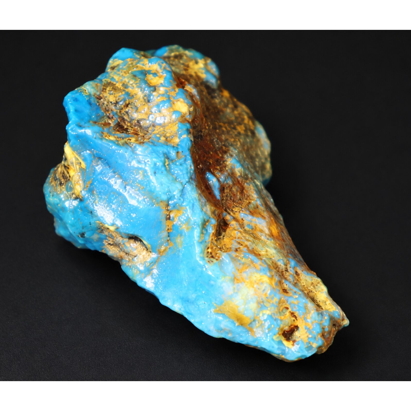 Authentic sky blue rough specimen Dominican amber 44mm