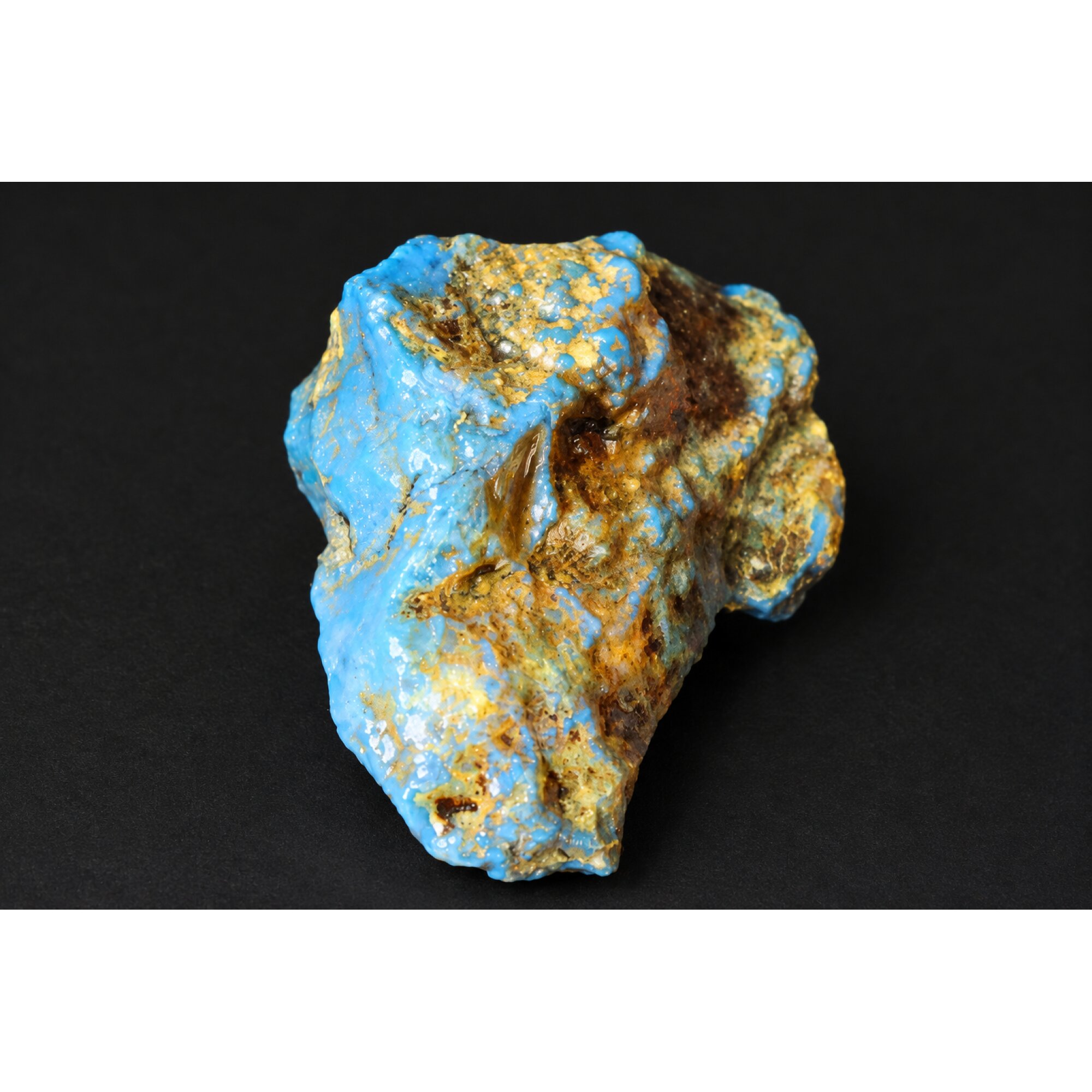 Authentic sky blue rough specimen Dominican amber 44mm – photo 12