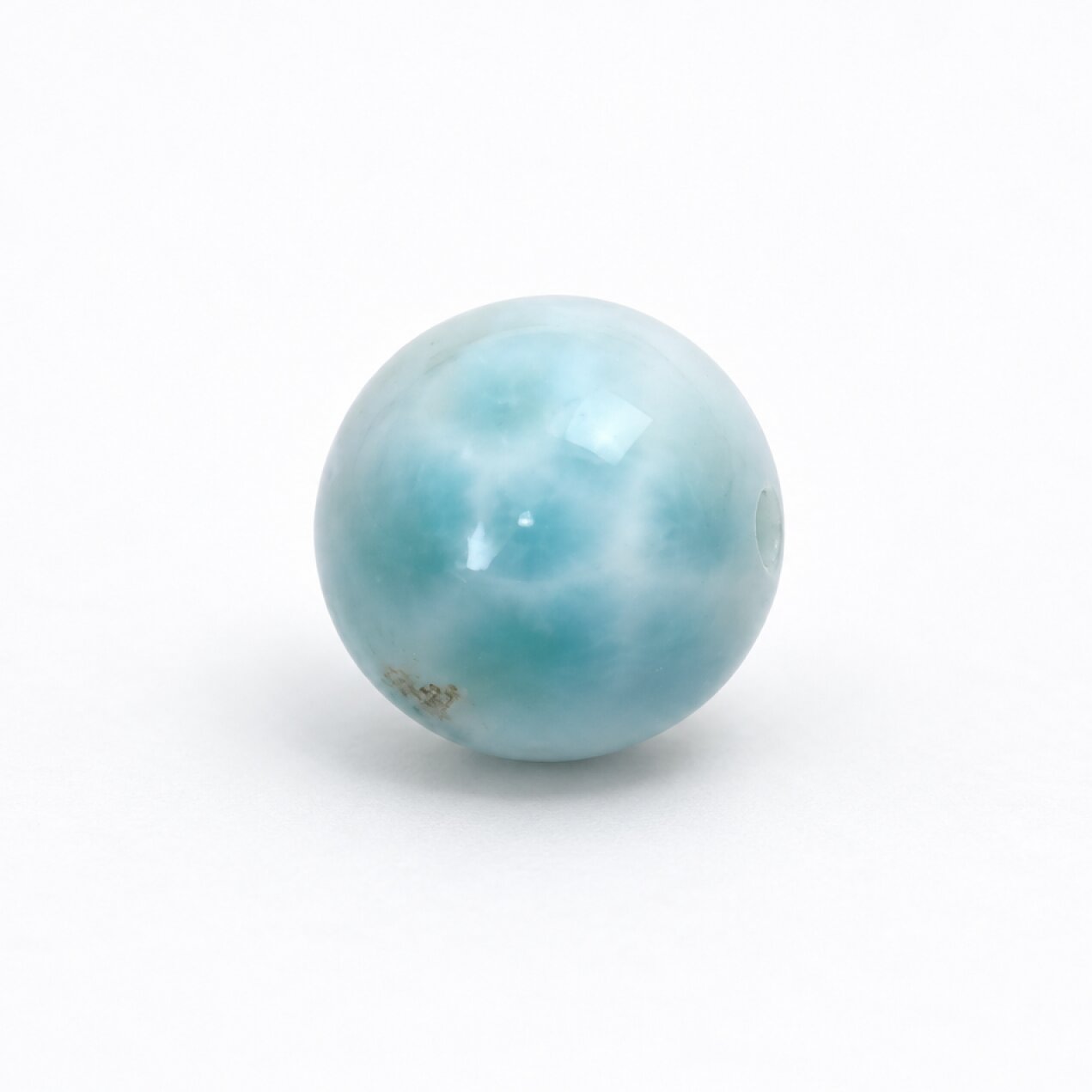 Genuine sky blue Dominican Larimar bead 13.5mm