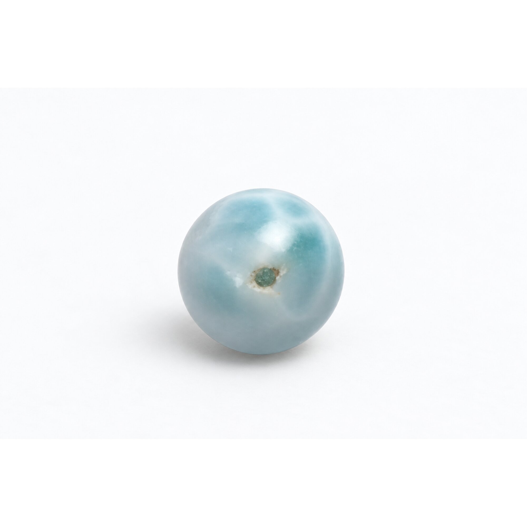 Genuine sky blue Dominican Larimar bead 13.5mm – photo 3