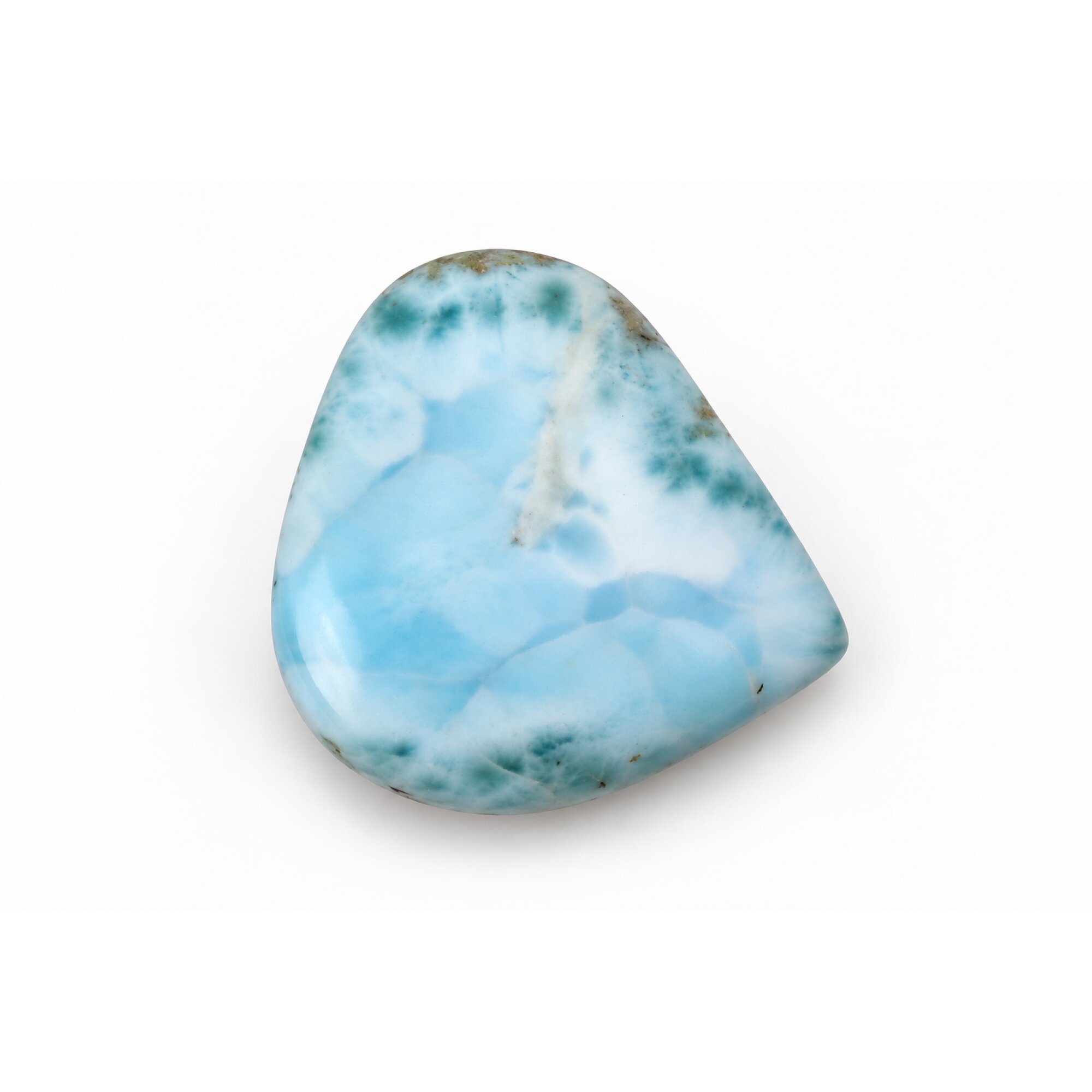 Master crafted ocean blue Dominican Larimar cabochon 27mm – photo 2