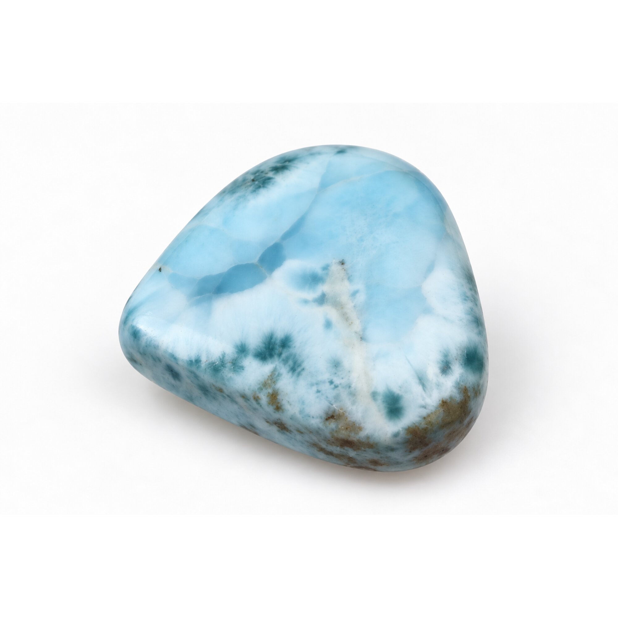 Master crafted ocean blue Dominican Larimar cabochon 27mm – photo 4