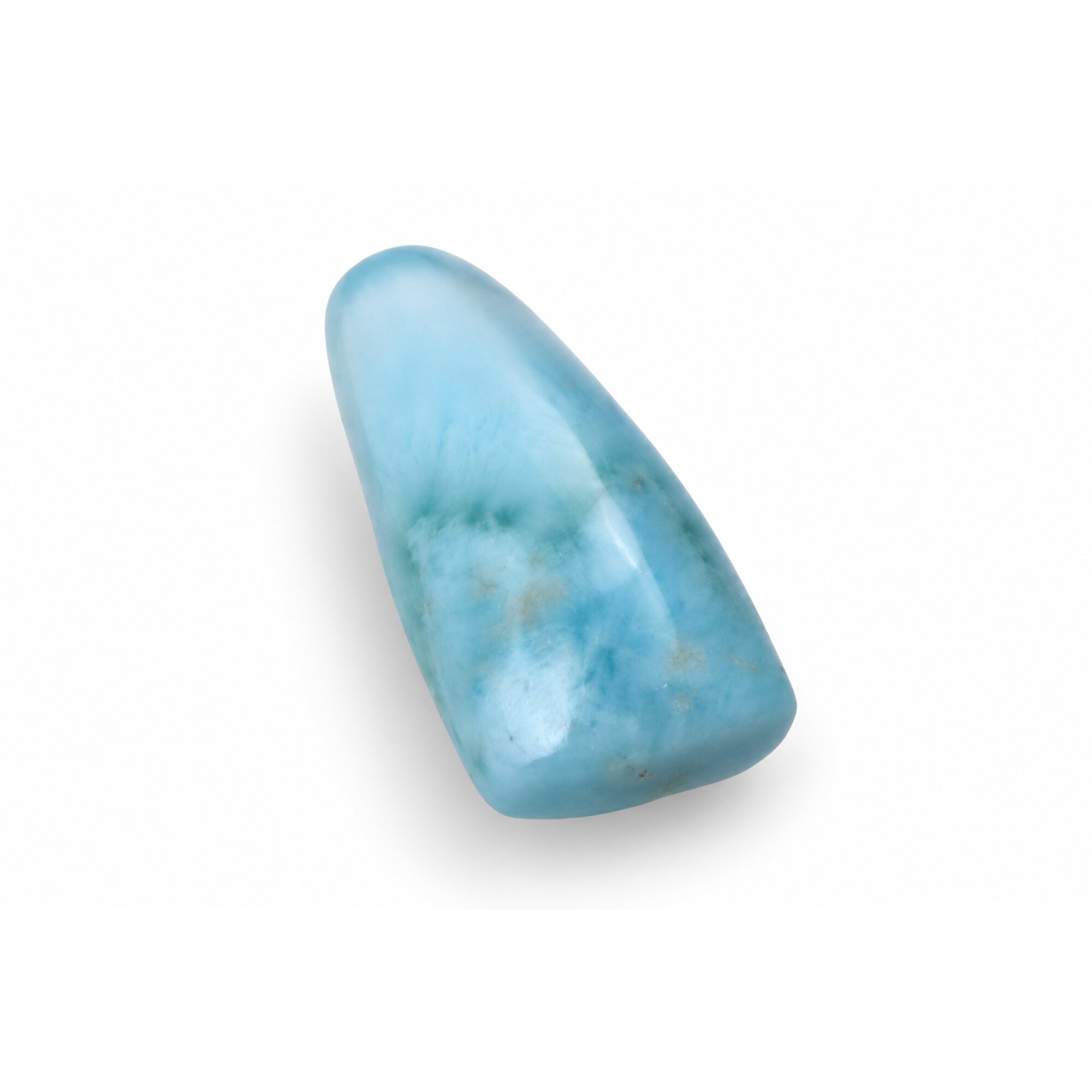 Genuine handcrafted light blue Dominican Larimar cabochon 20mm – photo 2
