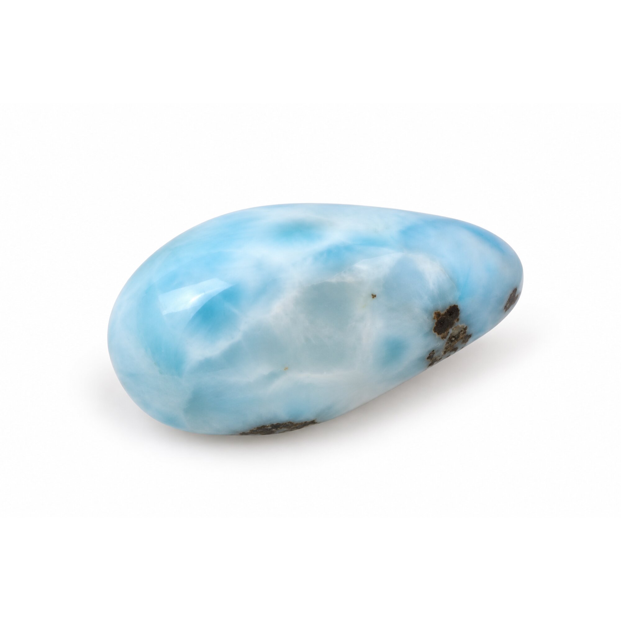 Genuine sky blue Dominican Larimar cabochon 22mm – photo 3