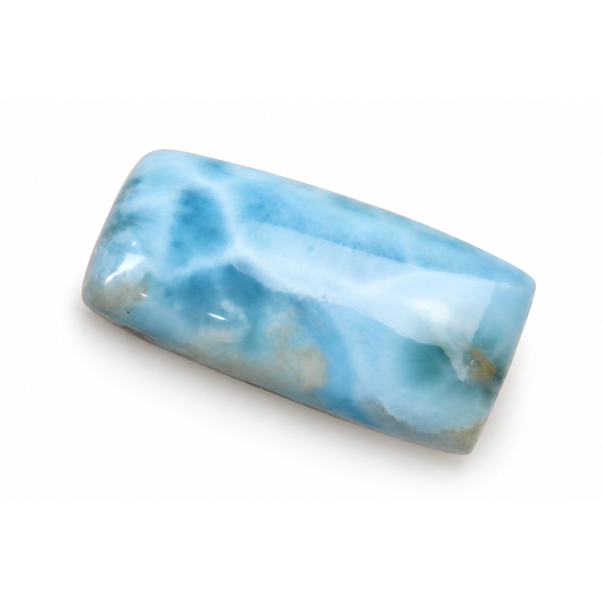 Earth crafted sky blue Dominican Larimar cabochon 28mm – photo 3