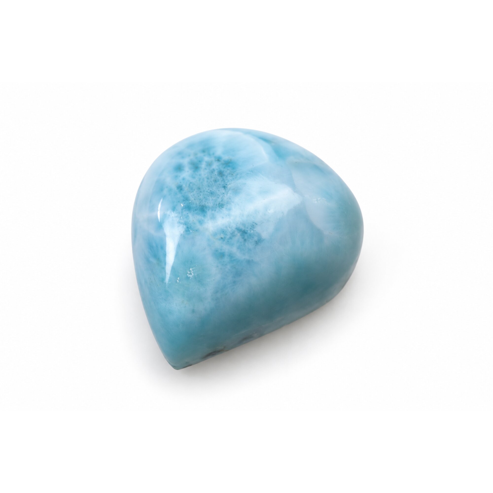 Genuine handcrafted sky blue Dominican Larimar cabochon 22mm – photo 3