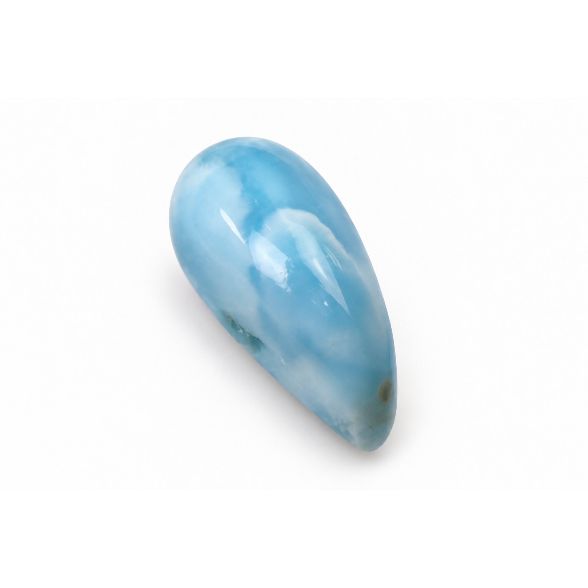 Genuine handcrafted sky blue Dominican Larimar cabochon 21mm – photo 6