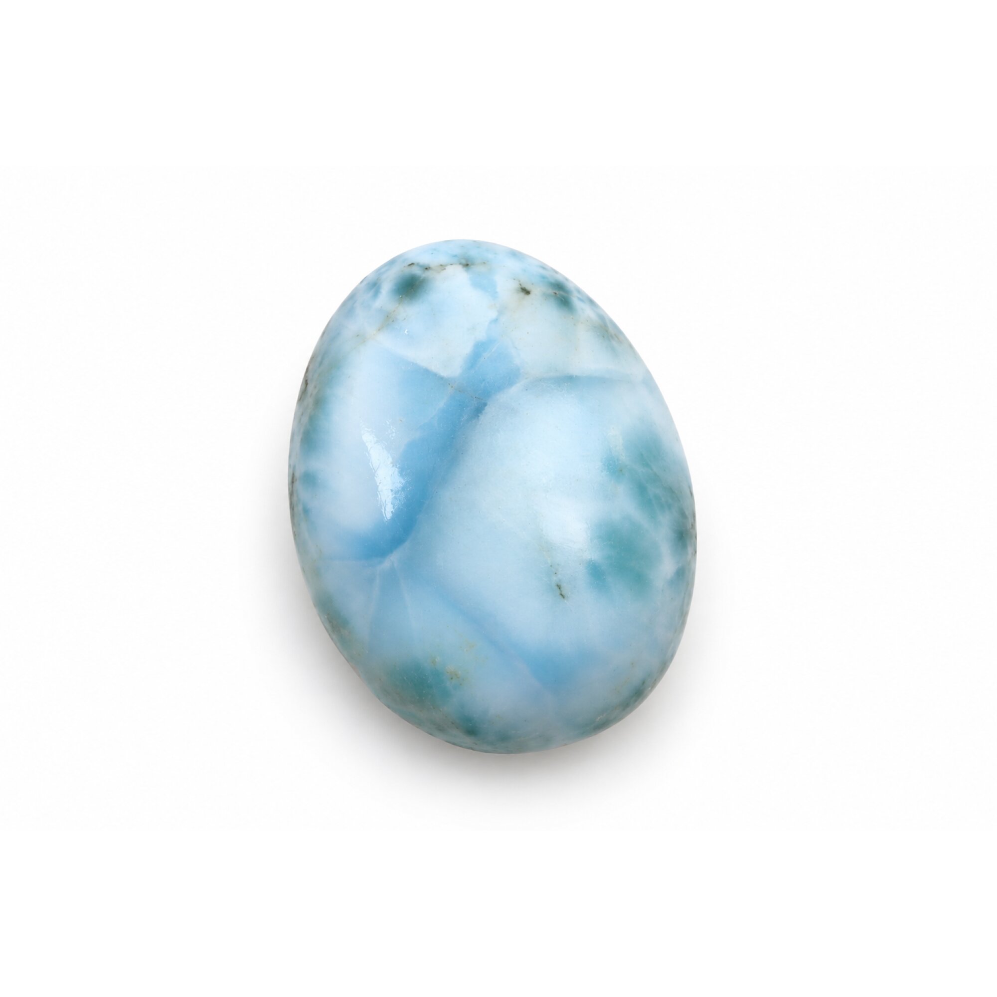 Authentic sky blue Dominican Larimar cabochon 27mm – photo 4
