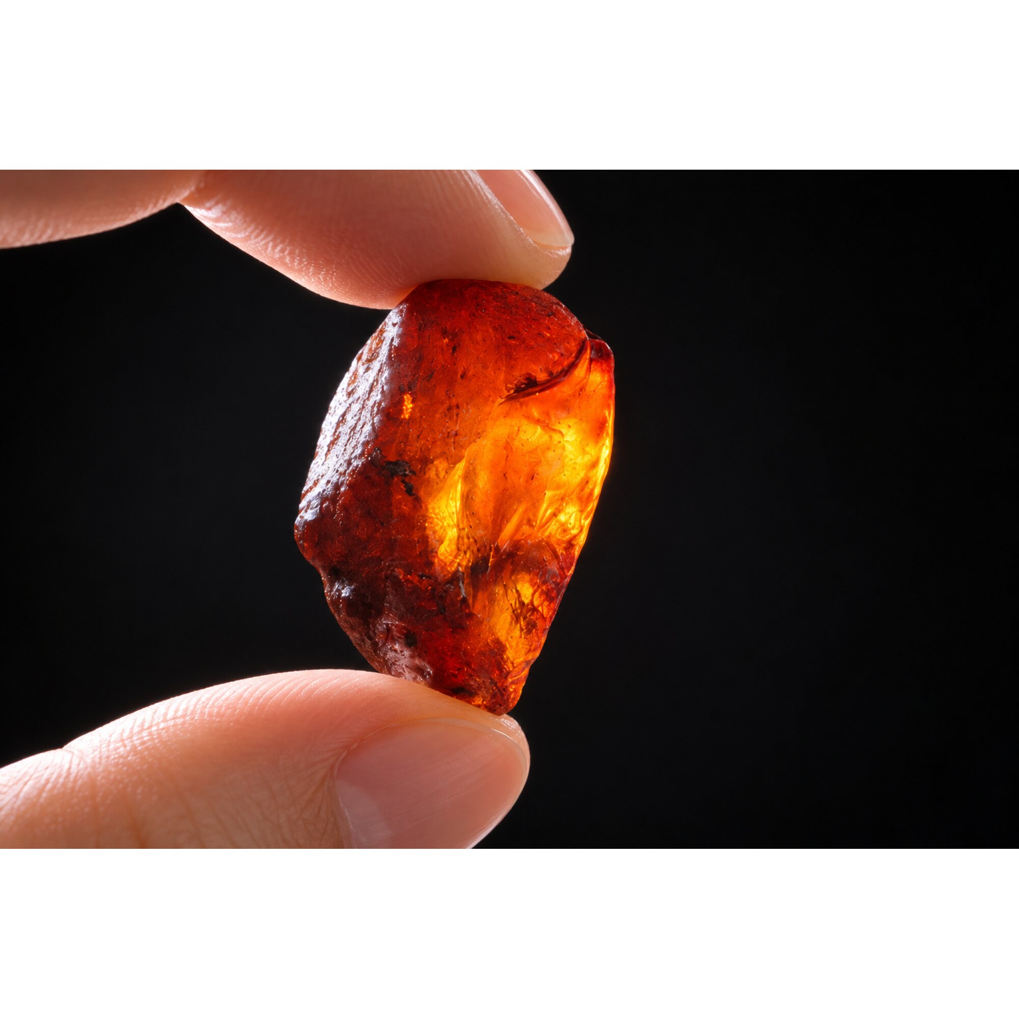 Genuine deep sea blue rough specimen Dominican amber 10.6g – photo 9