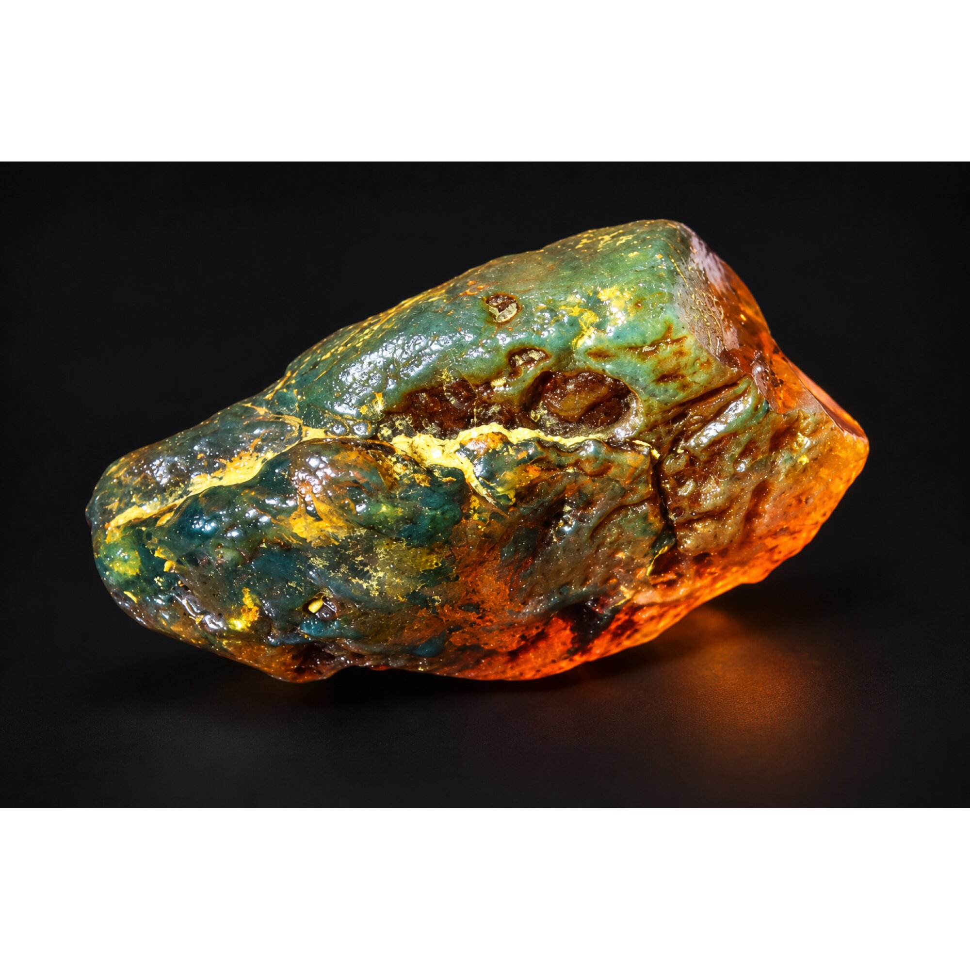 Earth mined sky blue rough specimen Dominican amber 8.7g – photo 12
