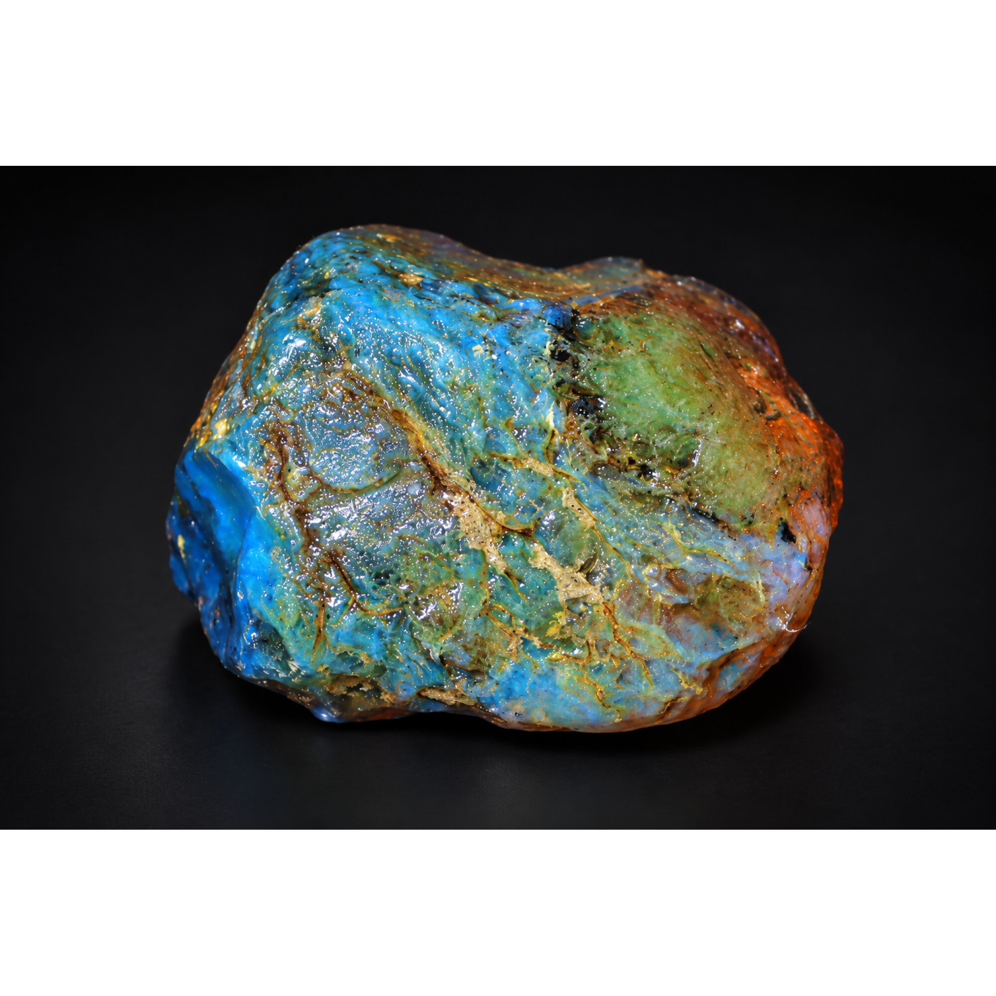Earth mined green blue rough specimen Dominican amber 8.6g – photo 4
