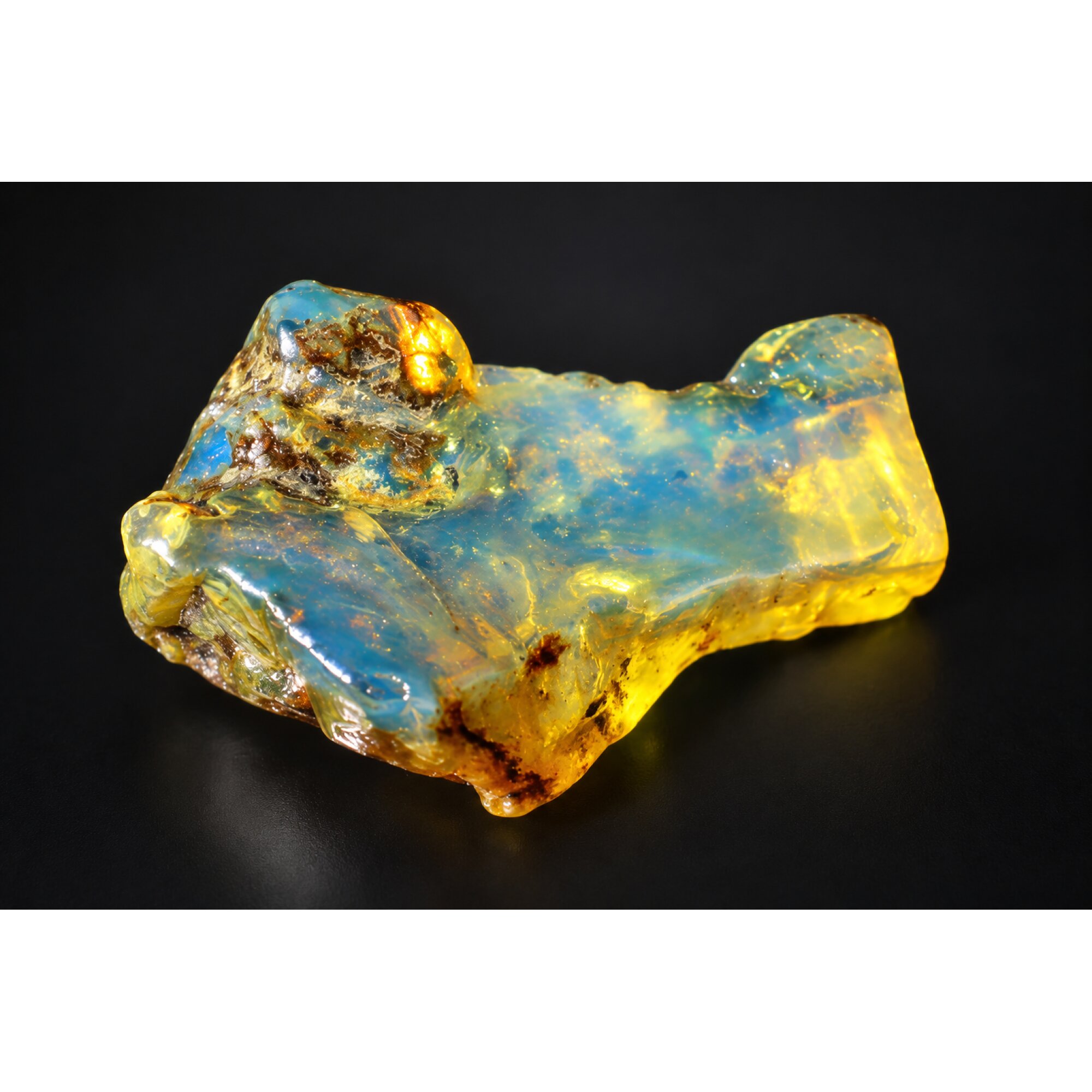 Genuine sky blue rough specimen Dominican amber 8.5g – photo 13