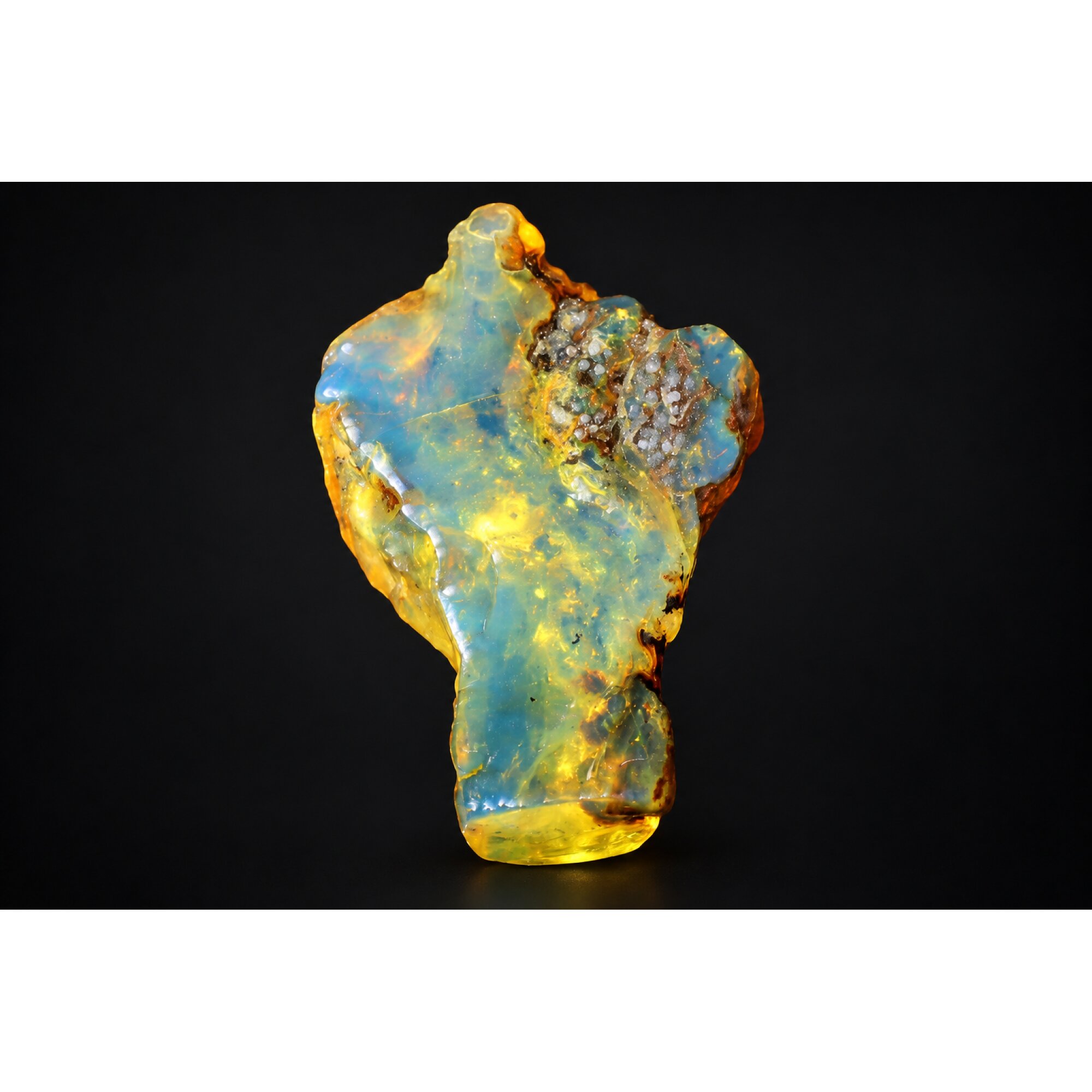 Genuine sky blue rough specimen Dominican amber 8.5g – photo 14