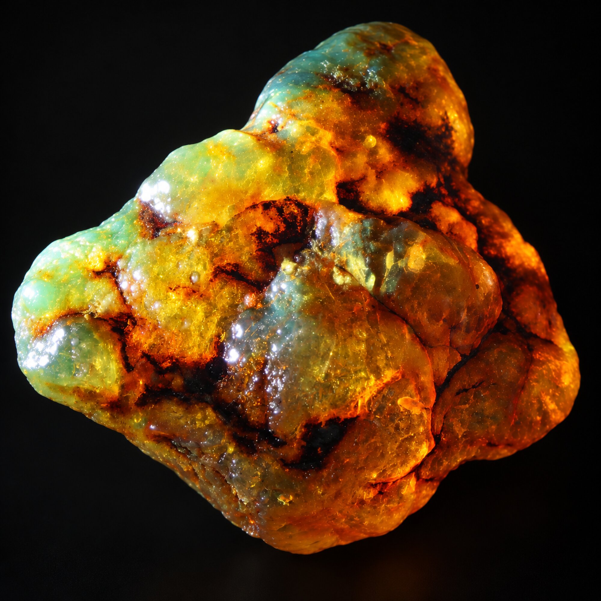 Earth mined green blue rough specimen Dominican amber 39.7g – photo 6