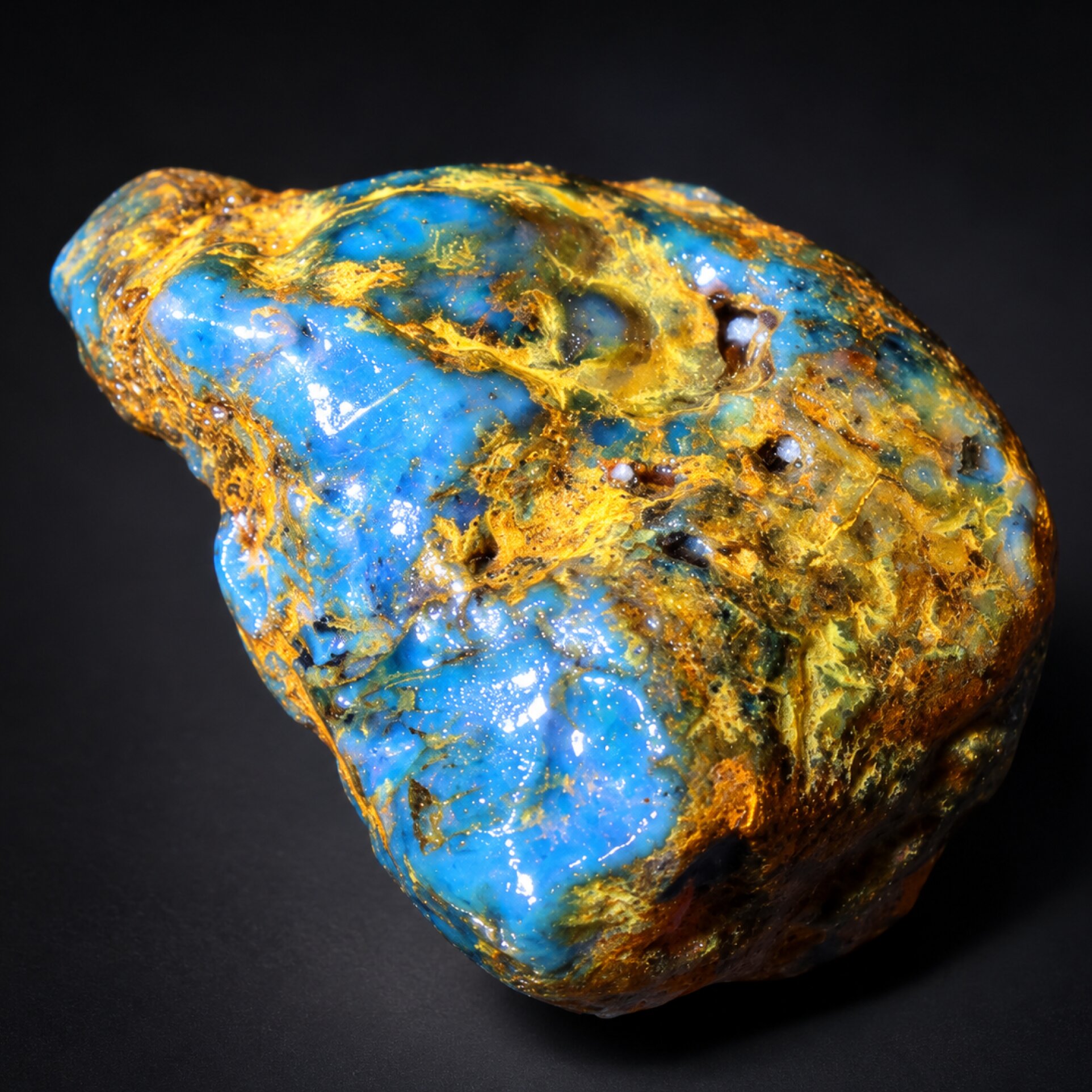 Earth mined sky blue rough specimen Dominican amber 7.2g