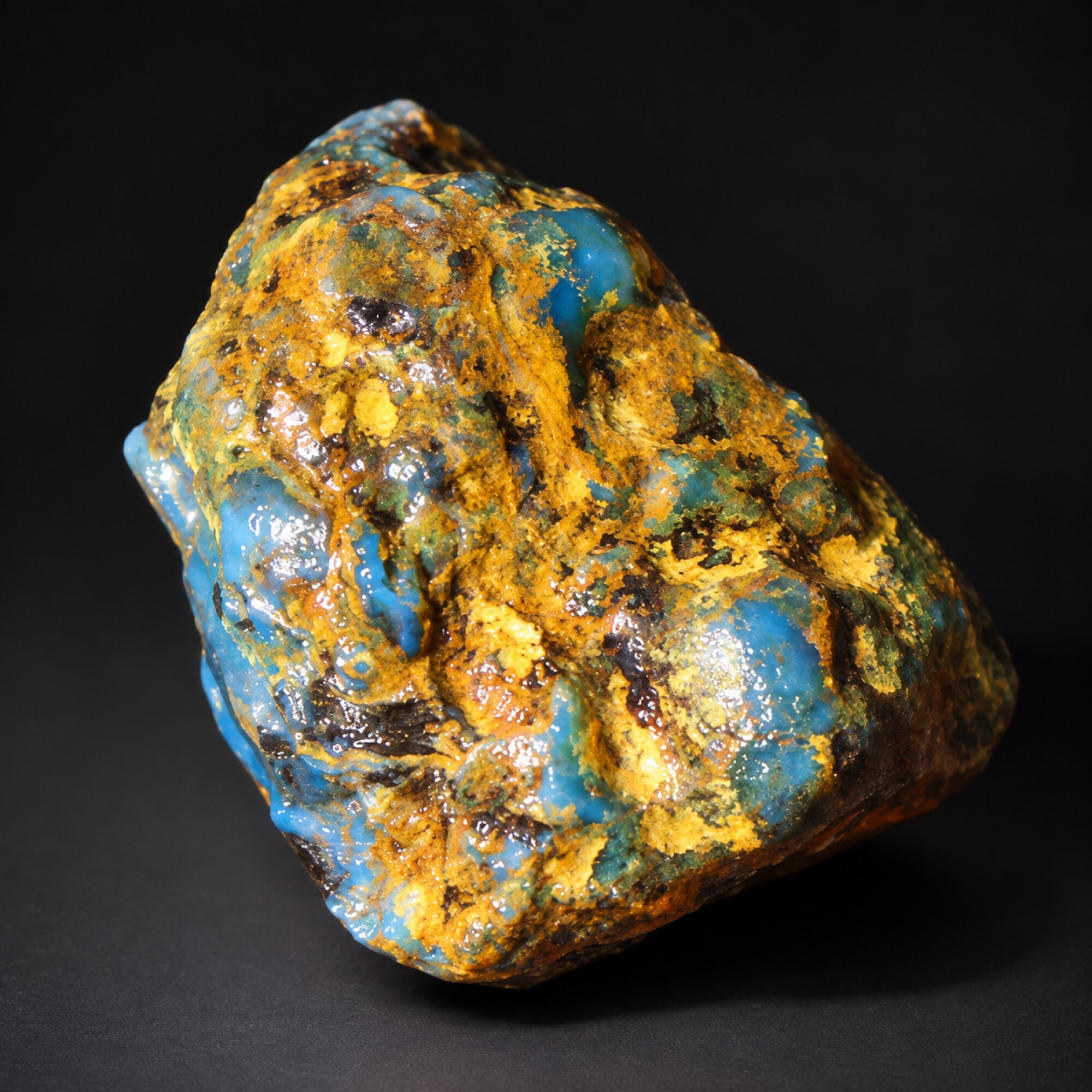 Earth mined sky blue rough specimen Dominican amber 7.2g – photo 3