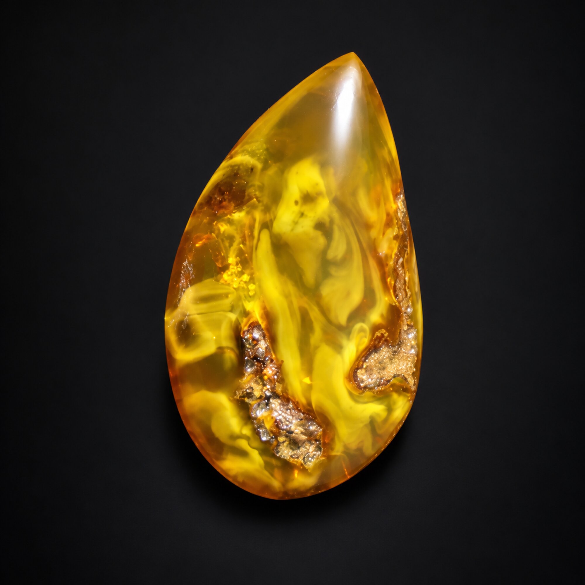 Natural orange yellow polished Dominican amber – photo 5