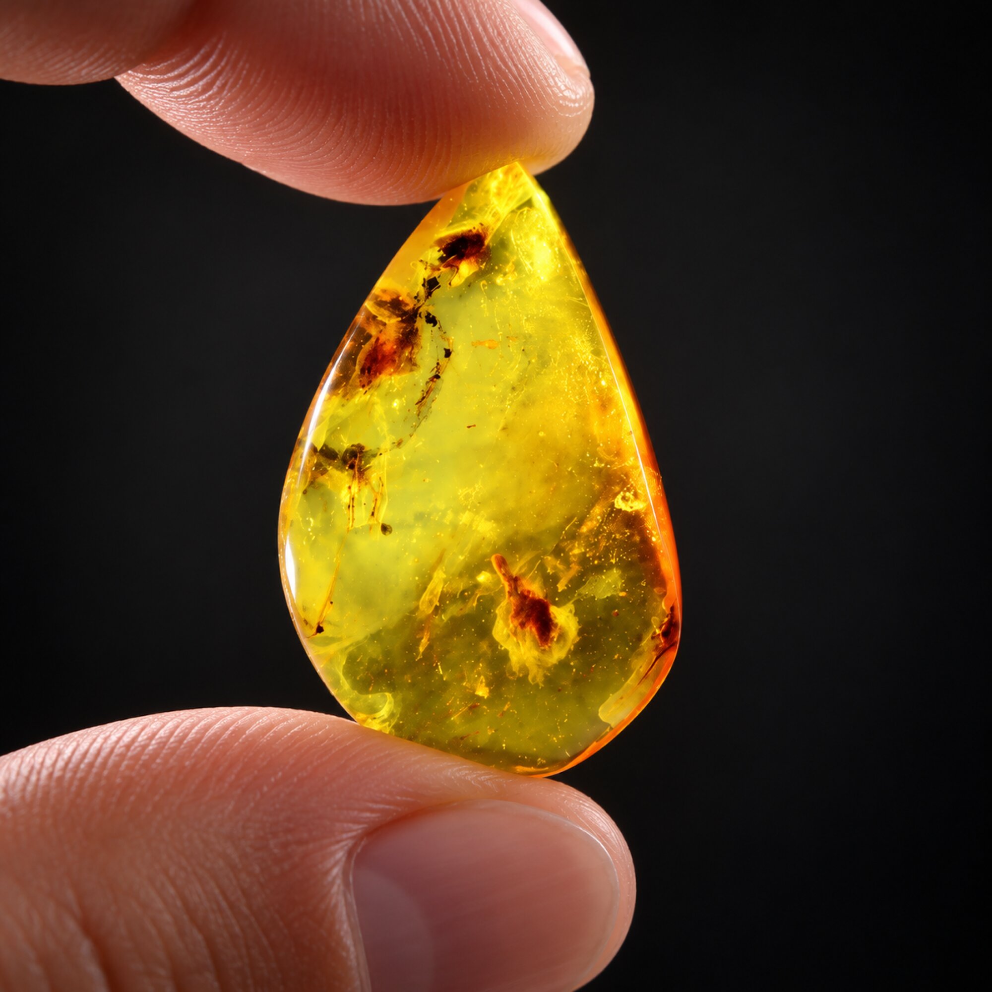Natural orange yellow polished Dominican amber – photo 8