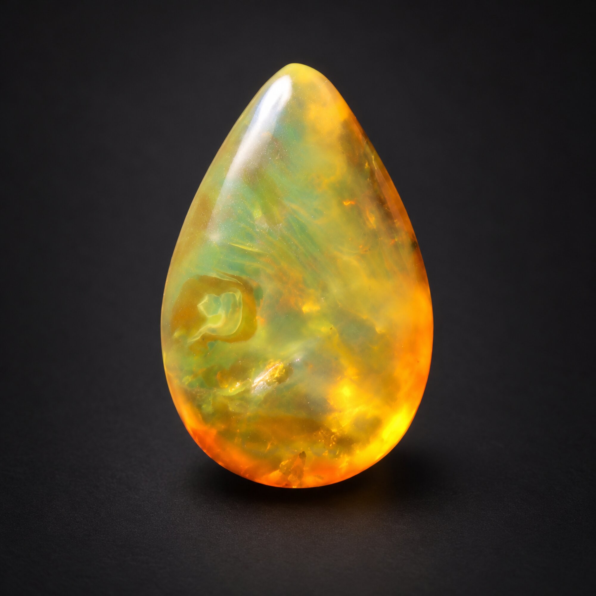 Earth crafted yellow green polished Dominican amber – photo 2