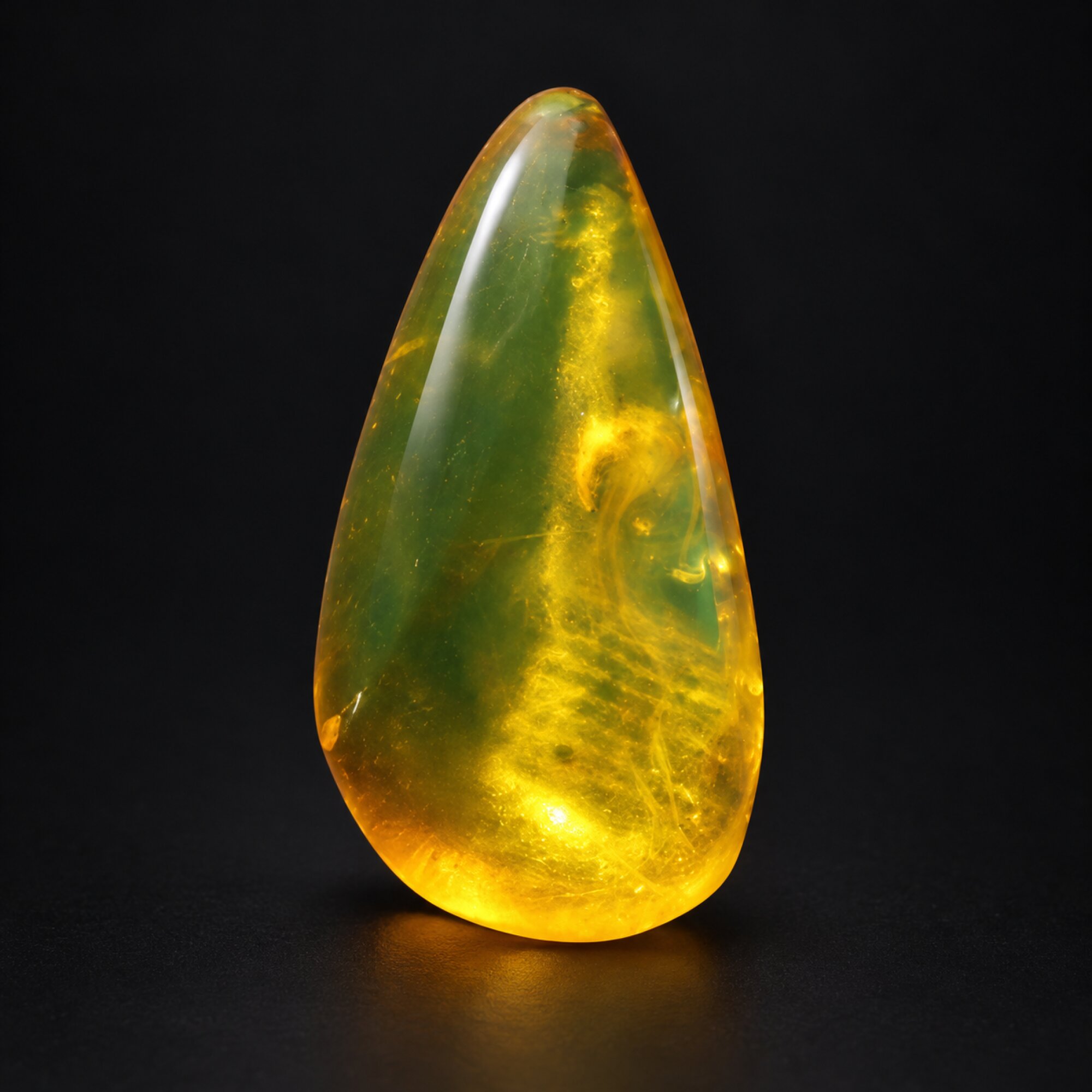 Genuine yellow green polished Dominican amber – photo 8
