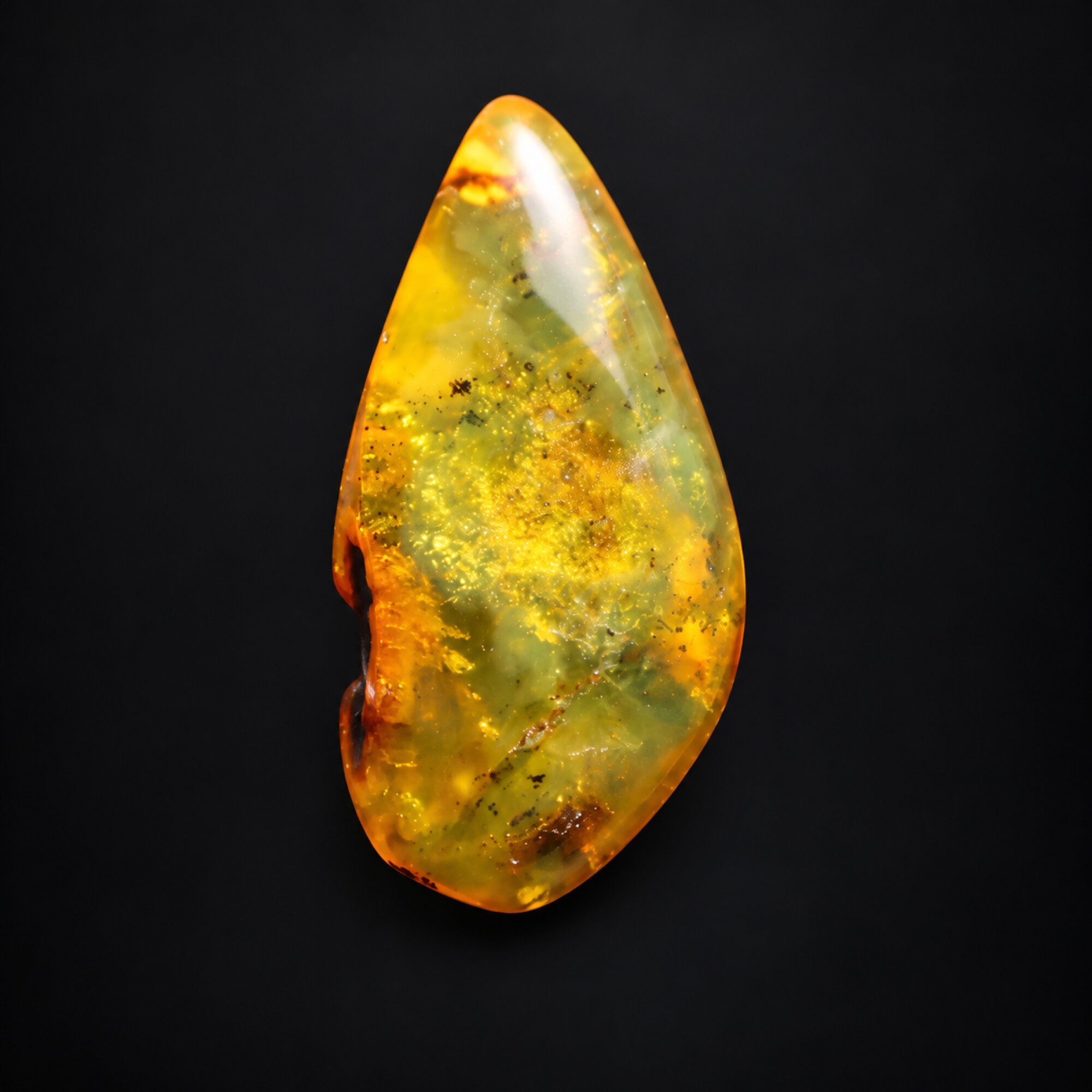 Natural orange yellow polished Dominican amber – photo 5