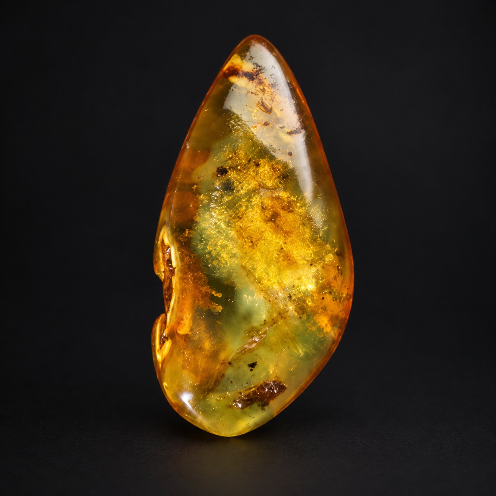 Natural orange yellow polished Dominican amber – photo 6