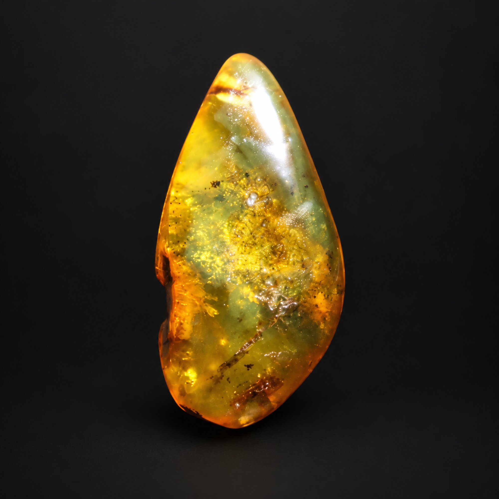 Natural orange yellow polished Dominican amber – photo 7