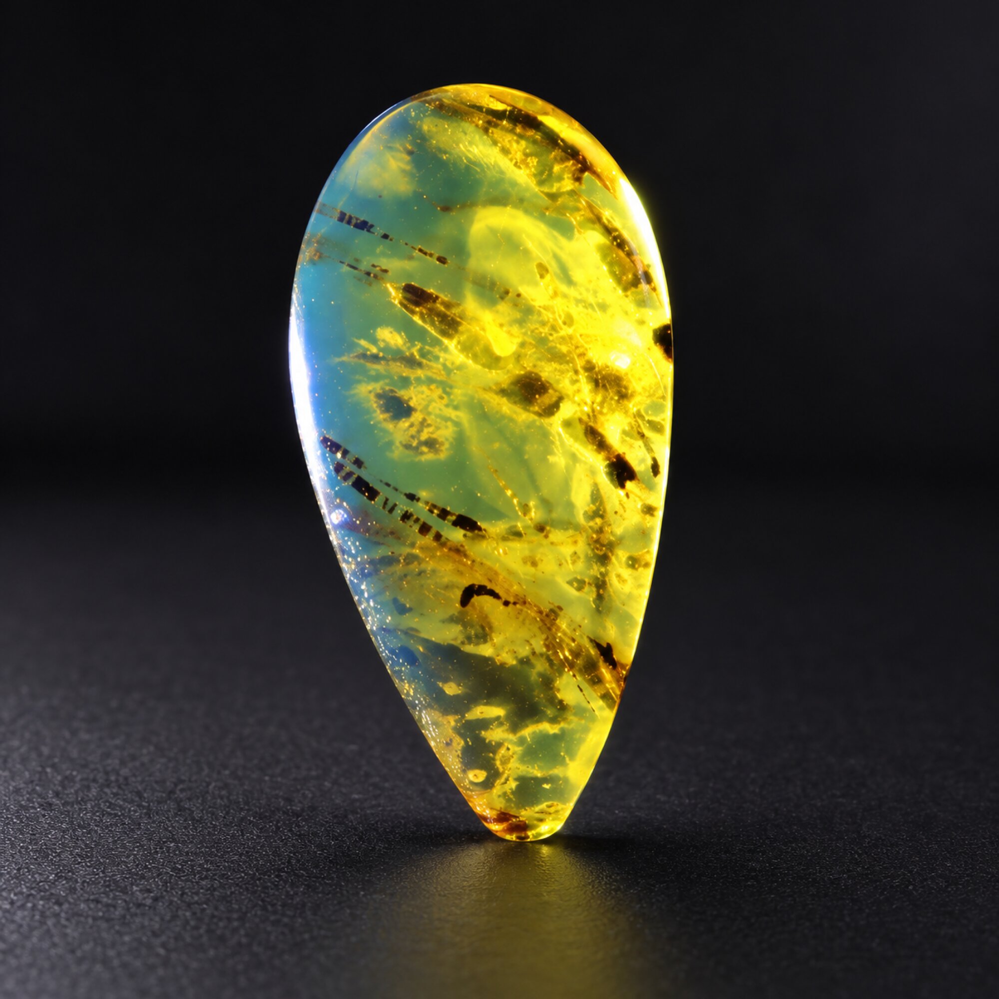 Genuine sky blue Dominican amber cabochon – photo 5