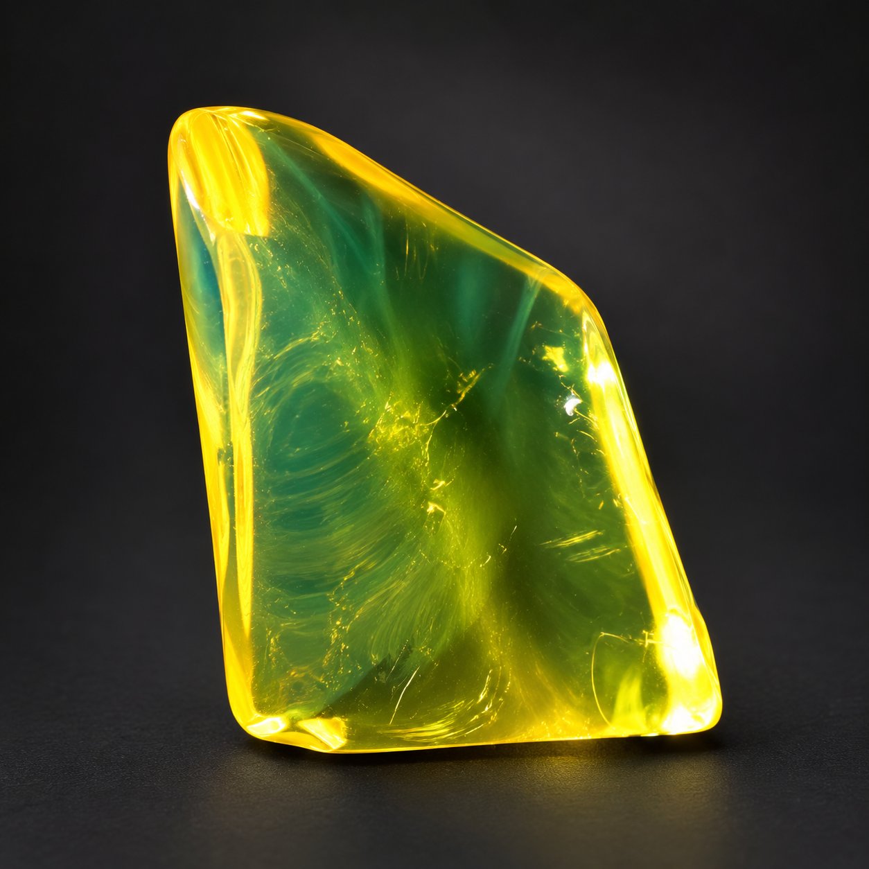 Authentic light green polished Dominican amber – photo 8