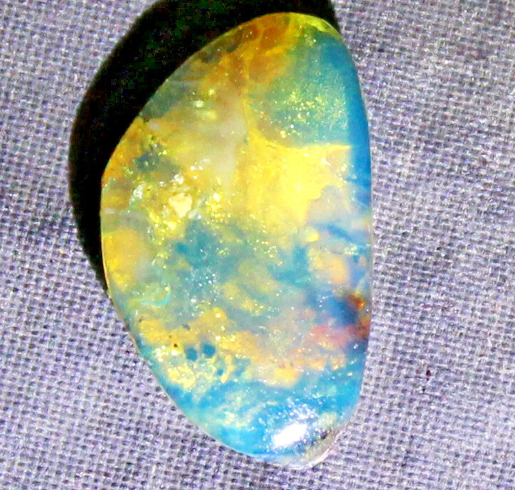 Lovely Natural Dominican Clear Blue Amber Polished Stone 17mm free drilling – photo 4