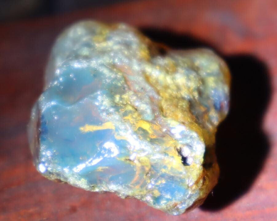 Exquisite Natural Dominican Crystal Clear Sky Blue Amber Rough Specimen 37mm 8.4 – photo 10