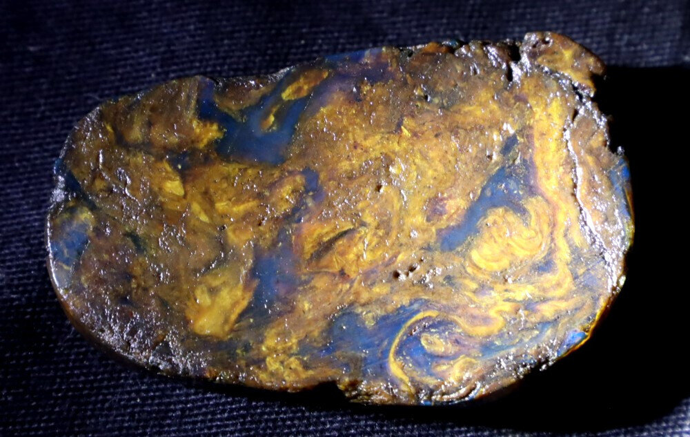 Natural Translucent Blue Butterscotch Amber Slab Slice Specimen 50mm 12grams – photo 8