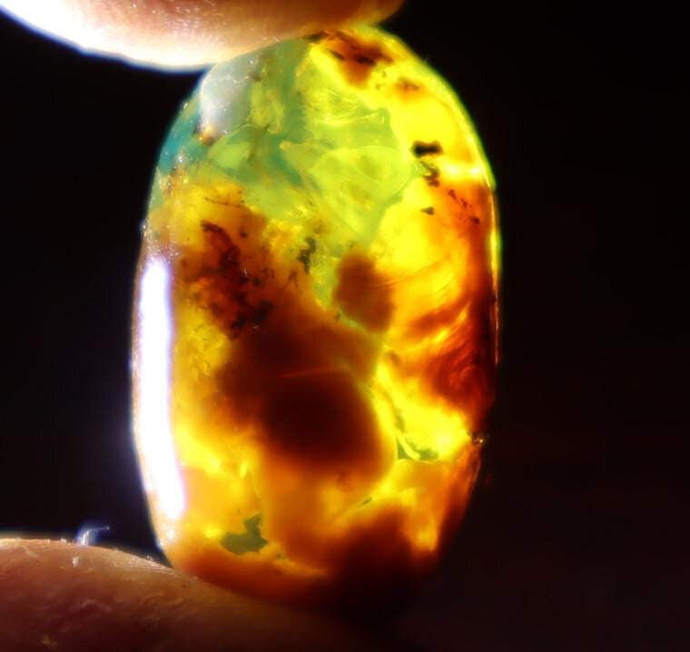 Charming Design Natural Sky Blue Amber Oval Cabochon 28mm – photo 10