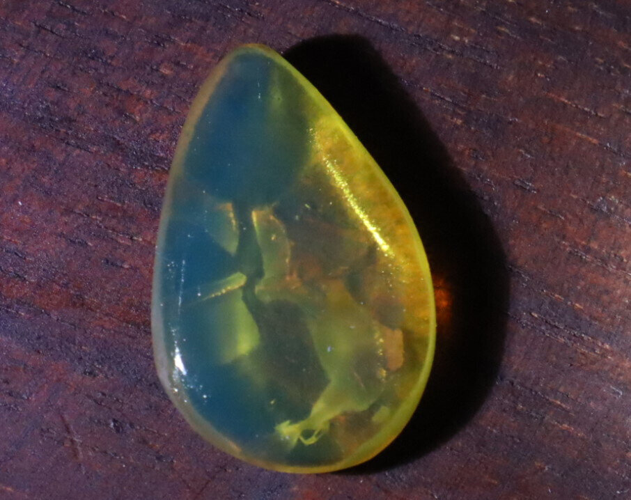 Exquisite Natural Dominican Clear Light Blue Amber Polished Stone 22mm – photo 7